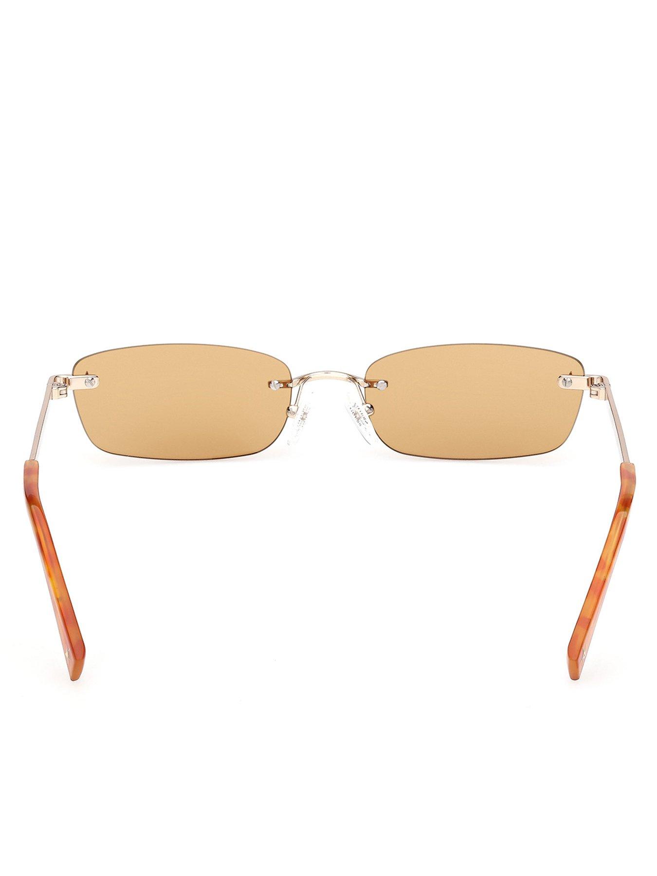 Image 4 of 5 of Guess Jeans Rectangular Metal Sunglasses - Gold