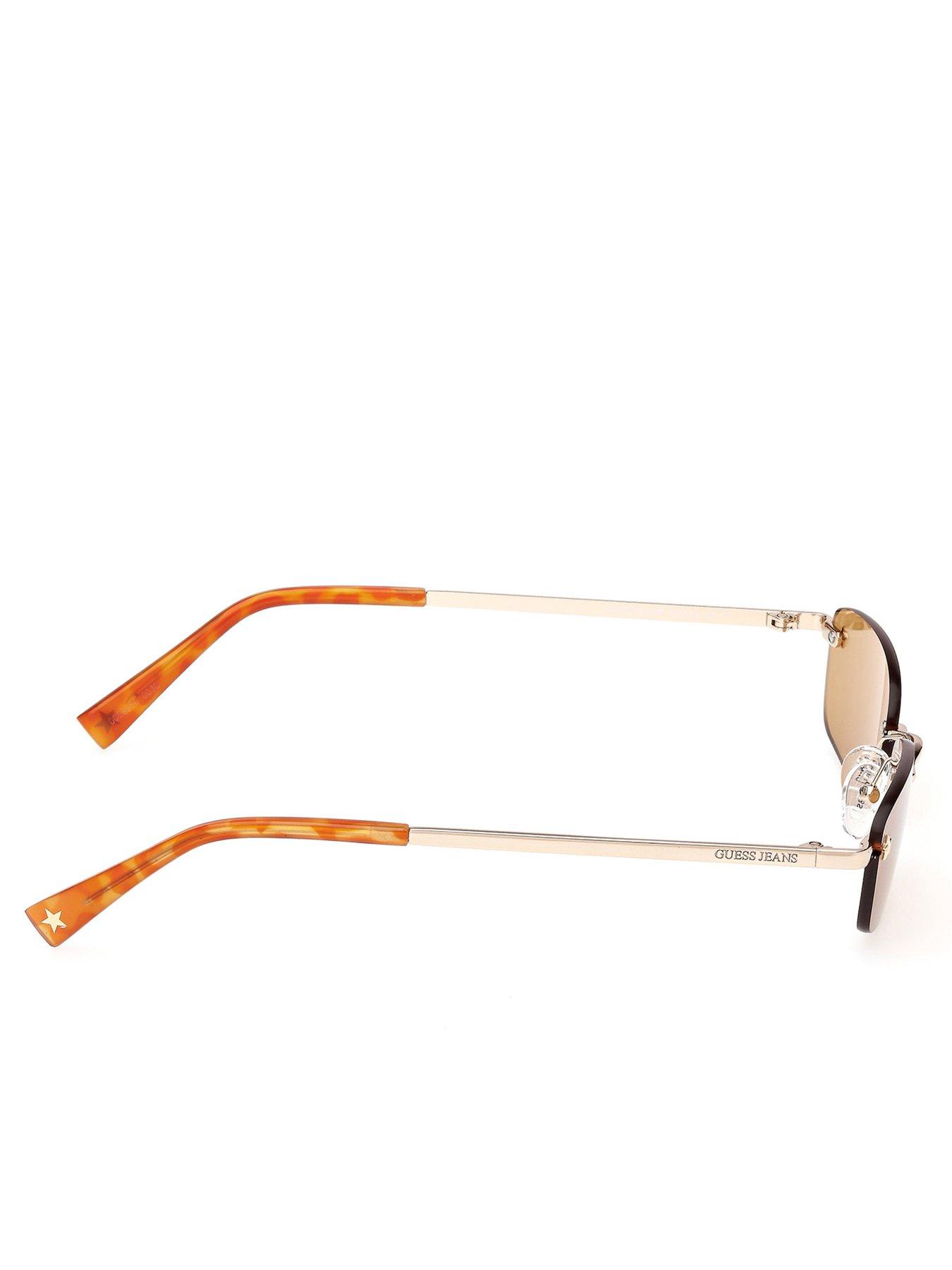 Image 5 of 5 of Guess Jeans Rectangular Metal Sunglasses - Gold