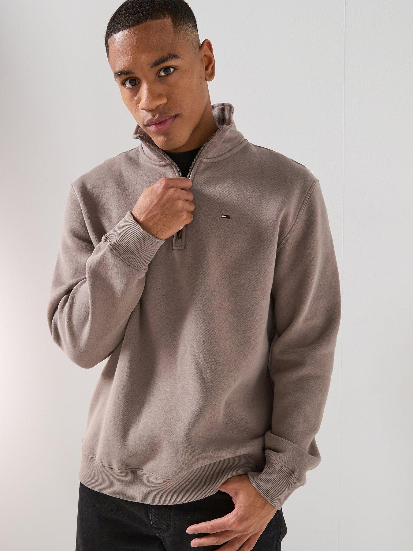 Tommy Jeans 1/4 Zip Sweatshirt - Brown