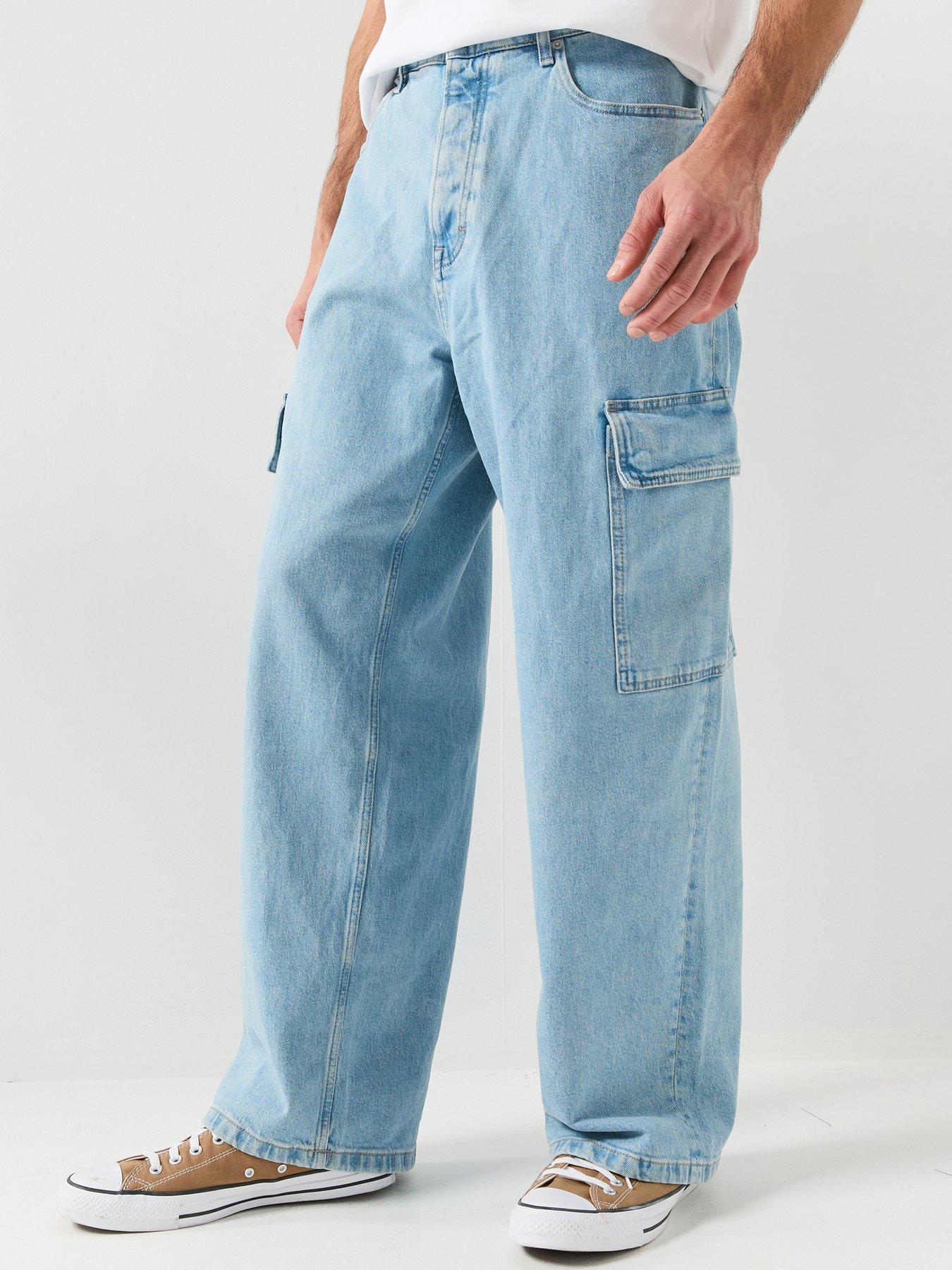 Tommy Jeans: Baggy Cargo Jeans - Blue