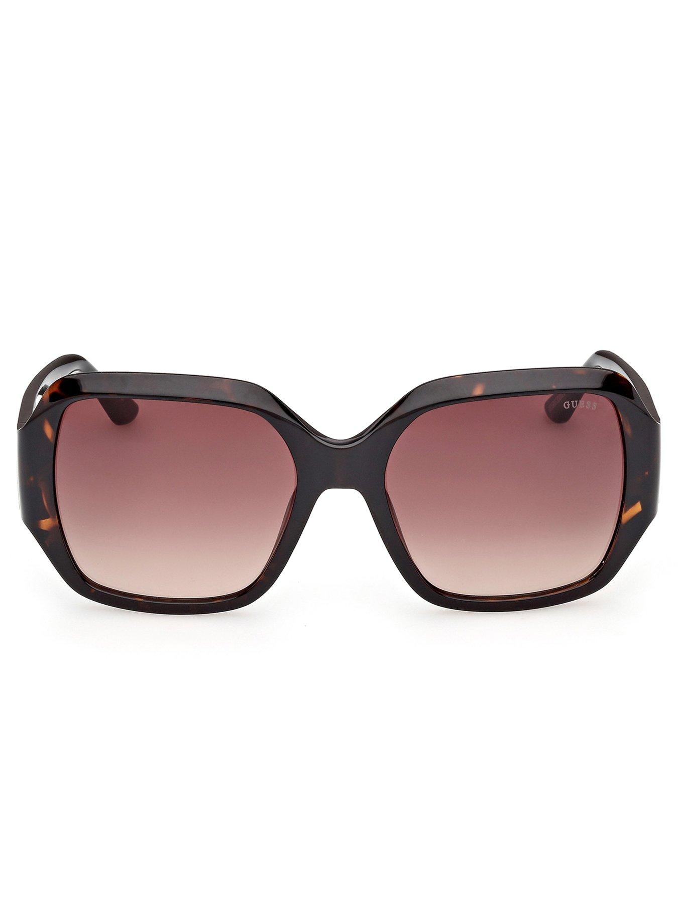 Image 2 of 5 of Guess Square Sunglasses - Dark Havana