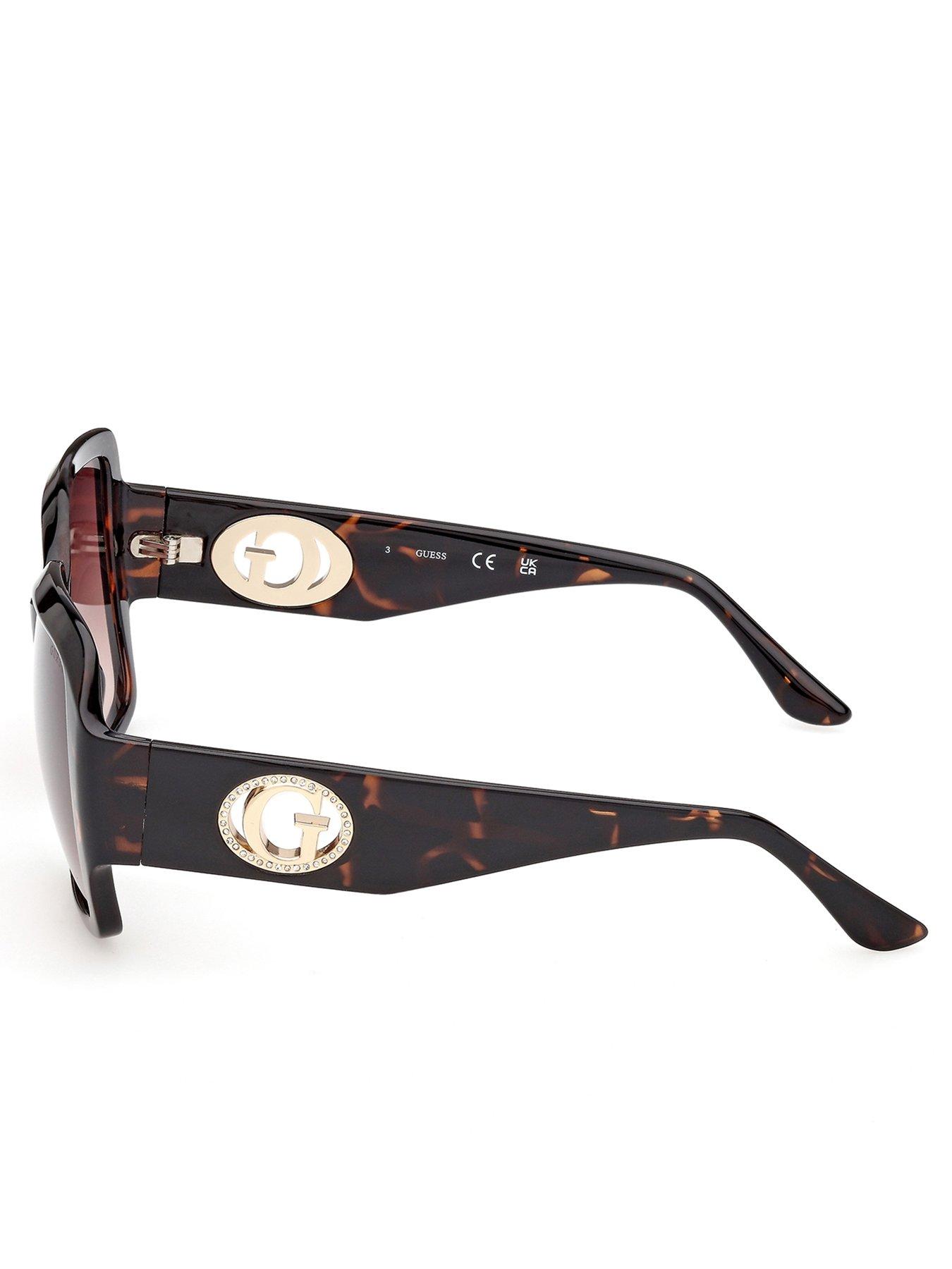 Image 3 of 5 of Guess Square Sunglasses - Dark Havana