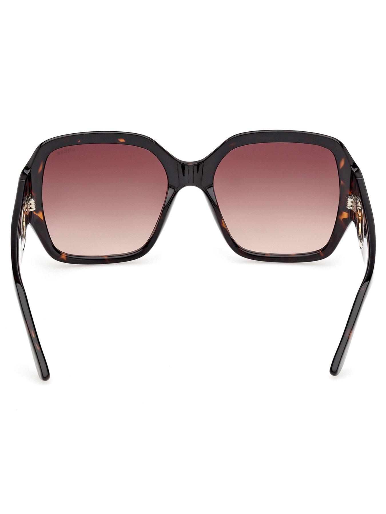 Image 4 of 5 of Guess Square Sunglasses - Dark Havana
