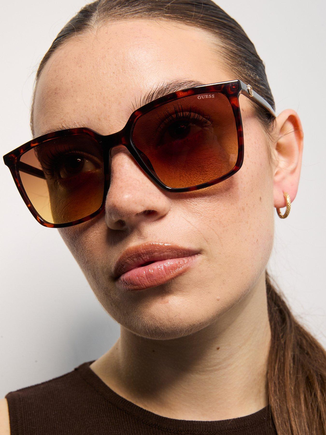 Tom Ford Renee Square Sunglasses - Dark Havana