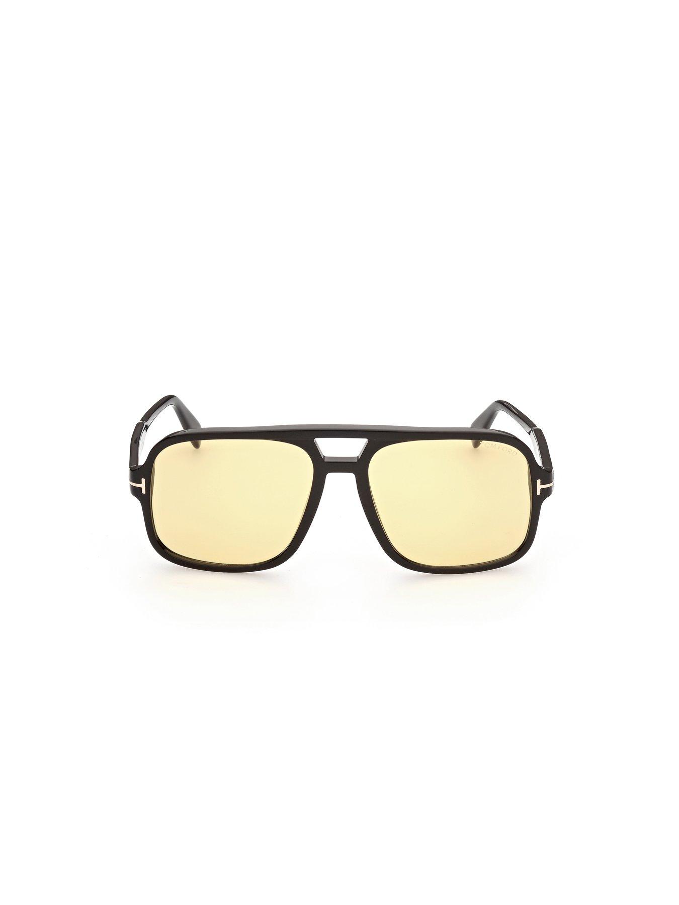 Image 2 of 7 of Tom Ford Falconer Navigator Sunglasses - Shiny Black