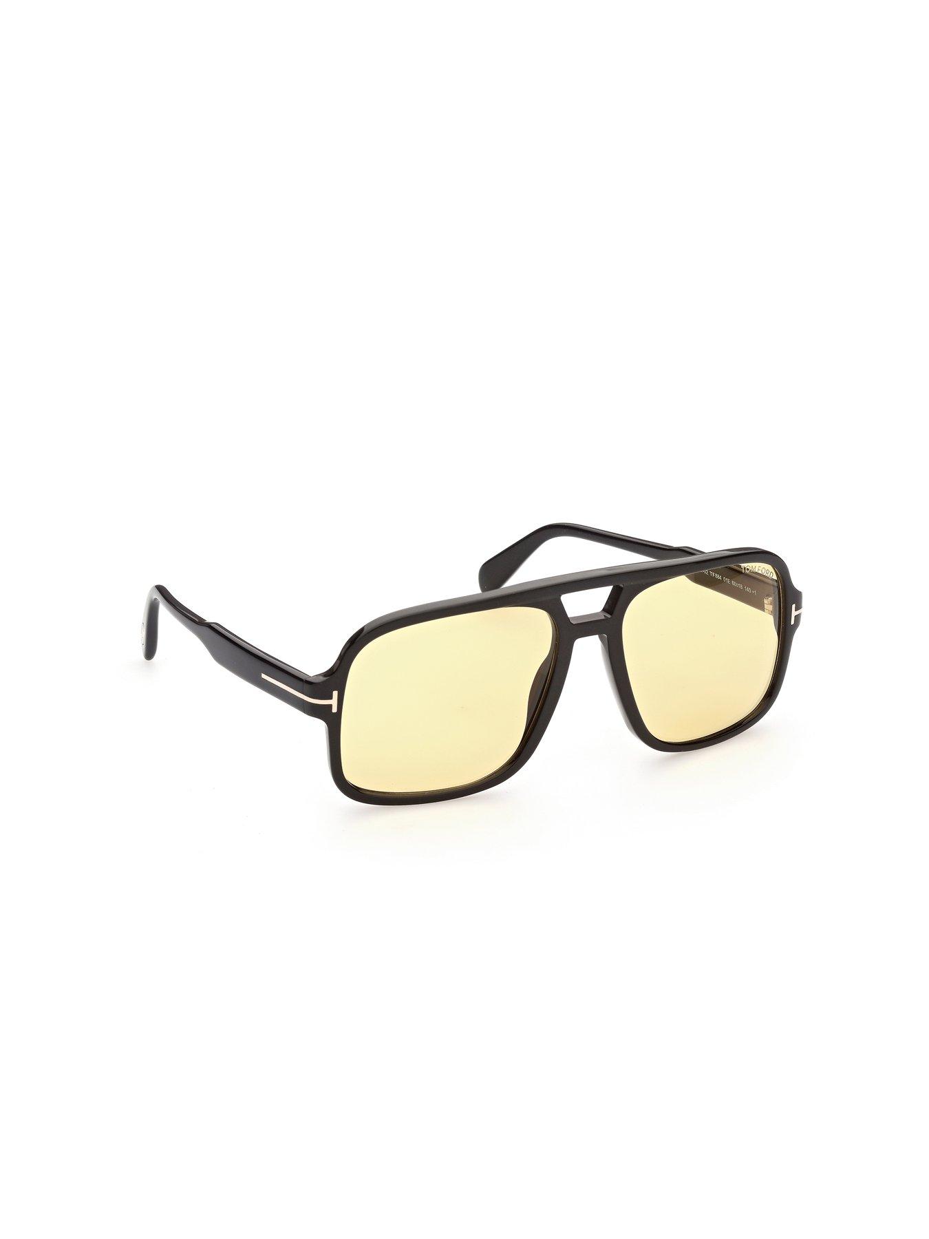 Image 3 of 7 of Tom Ford Falconer Navigator Sunglasses - Shiny Black