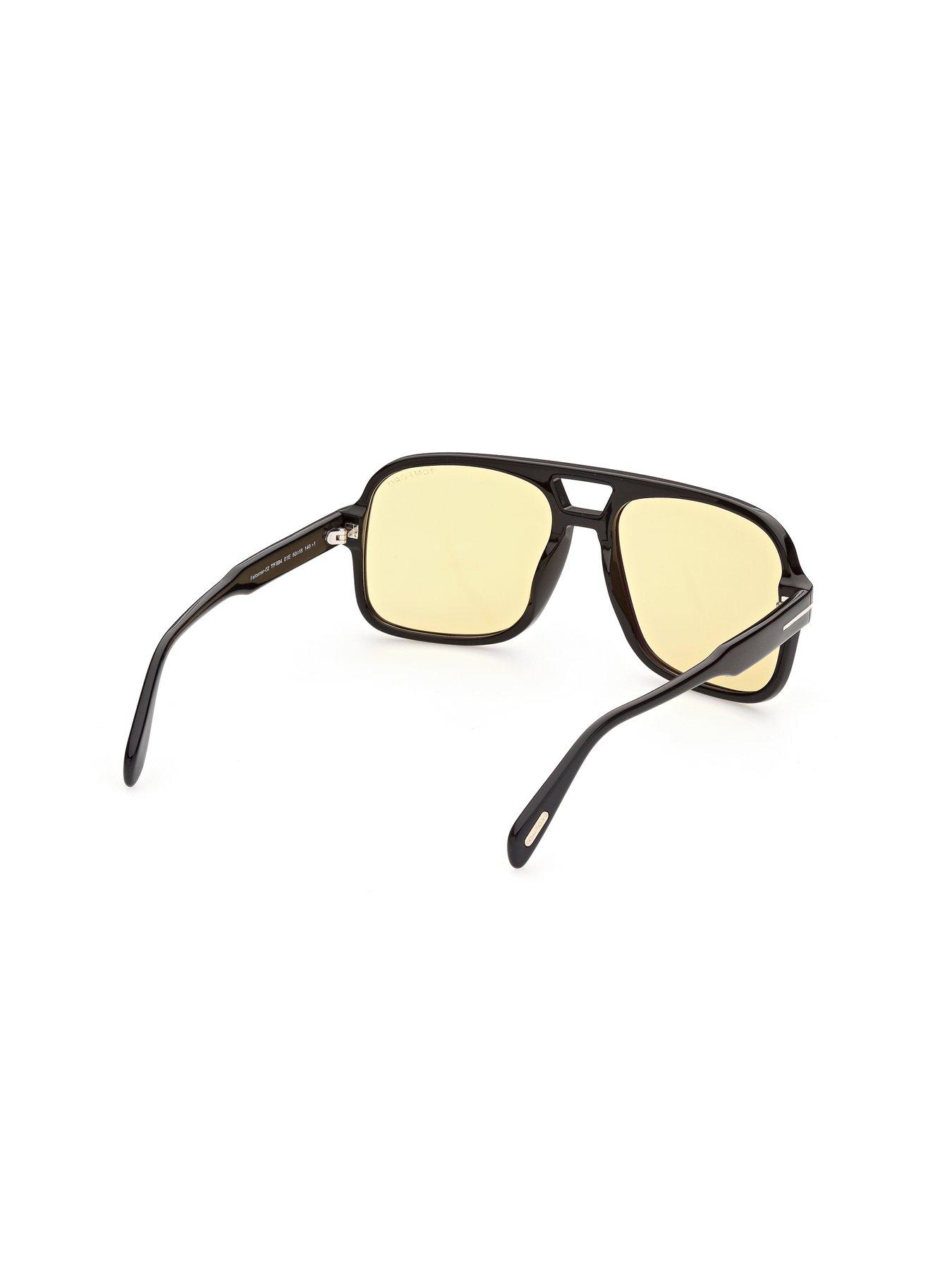 Image 4 of 7 of Tom Ford Falconer Navigator Sunglasses - Shiny Black