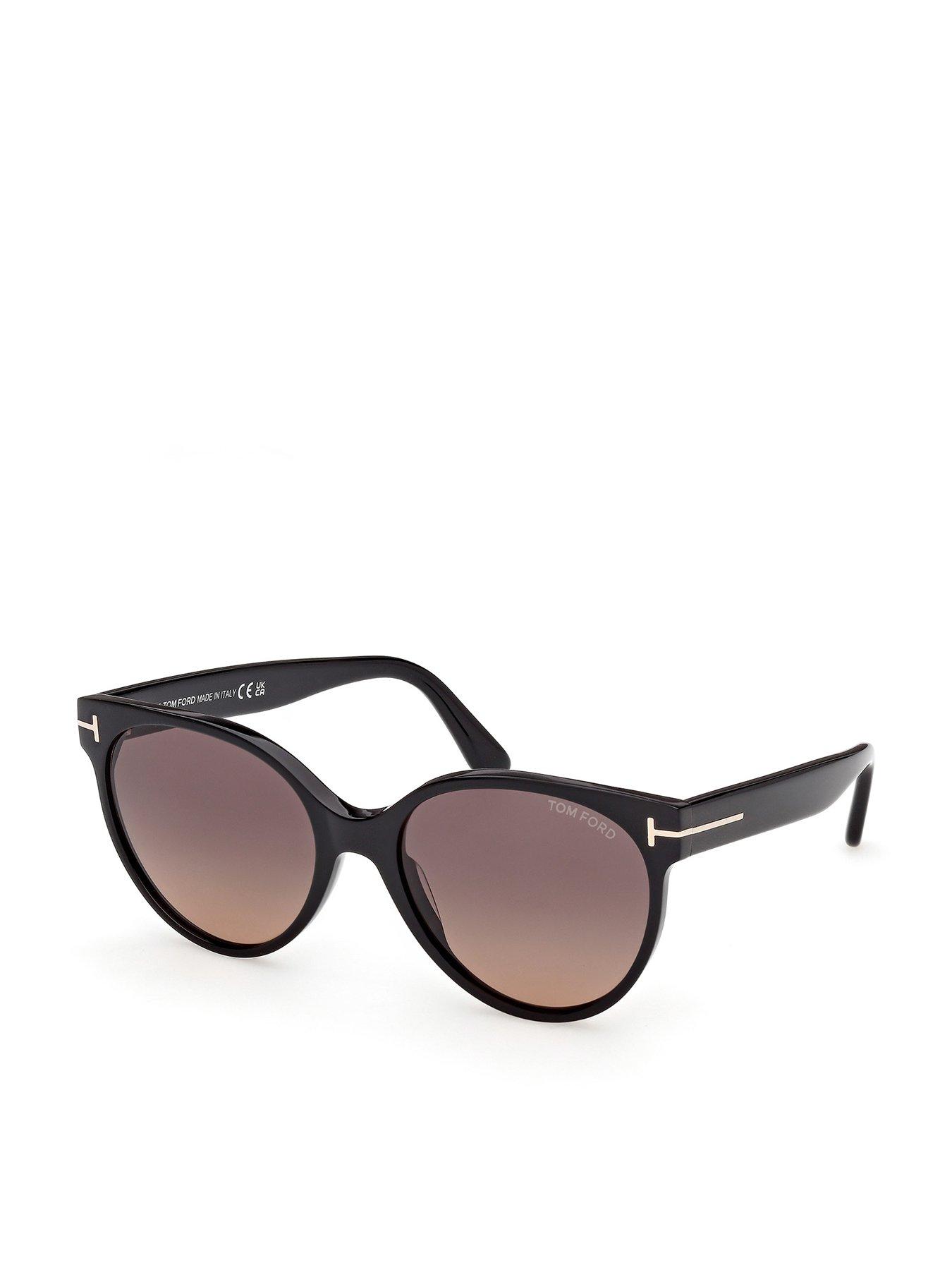 Image 2 of 7 of Tom Ford Tallulah Round Sunglasses - Shiny Black