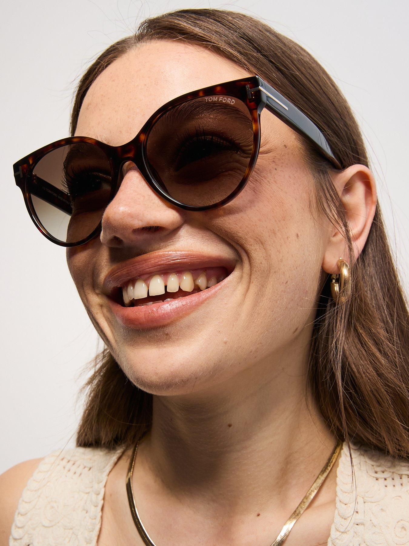 Tom Ford Tallulah Round Sunglasses - Dark Havana