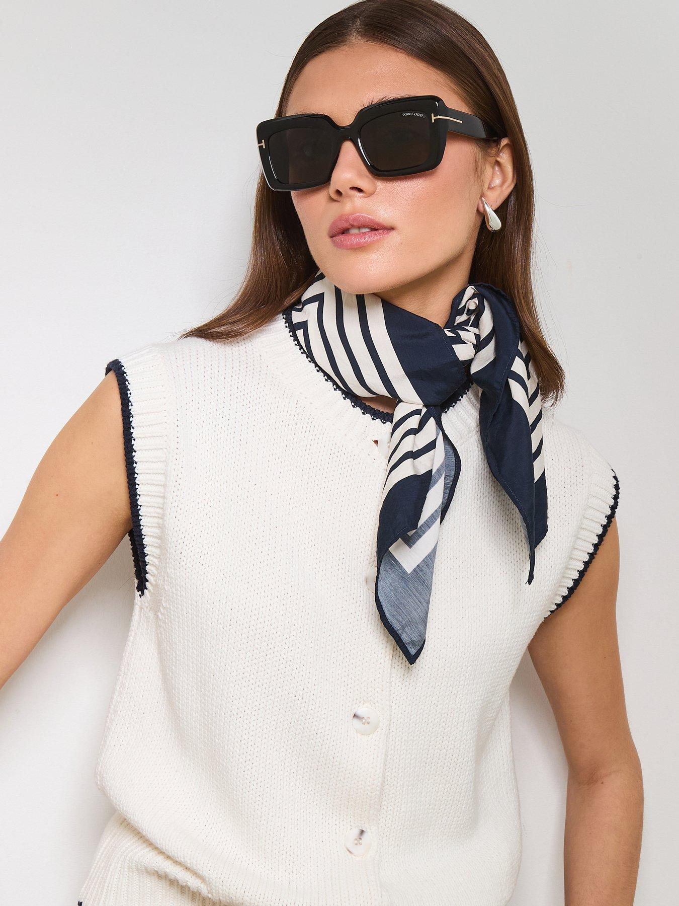 Tom Ford Leila Rectangular Sunglasses - Black