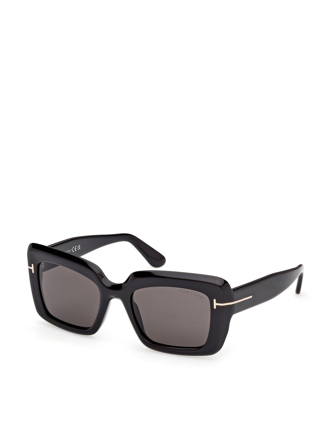 Image 2 of 7 of Tom Ford Leila Rectangular Sunglasses - Black