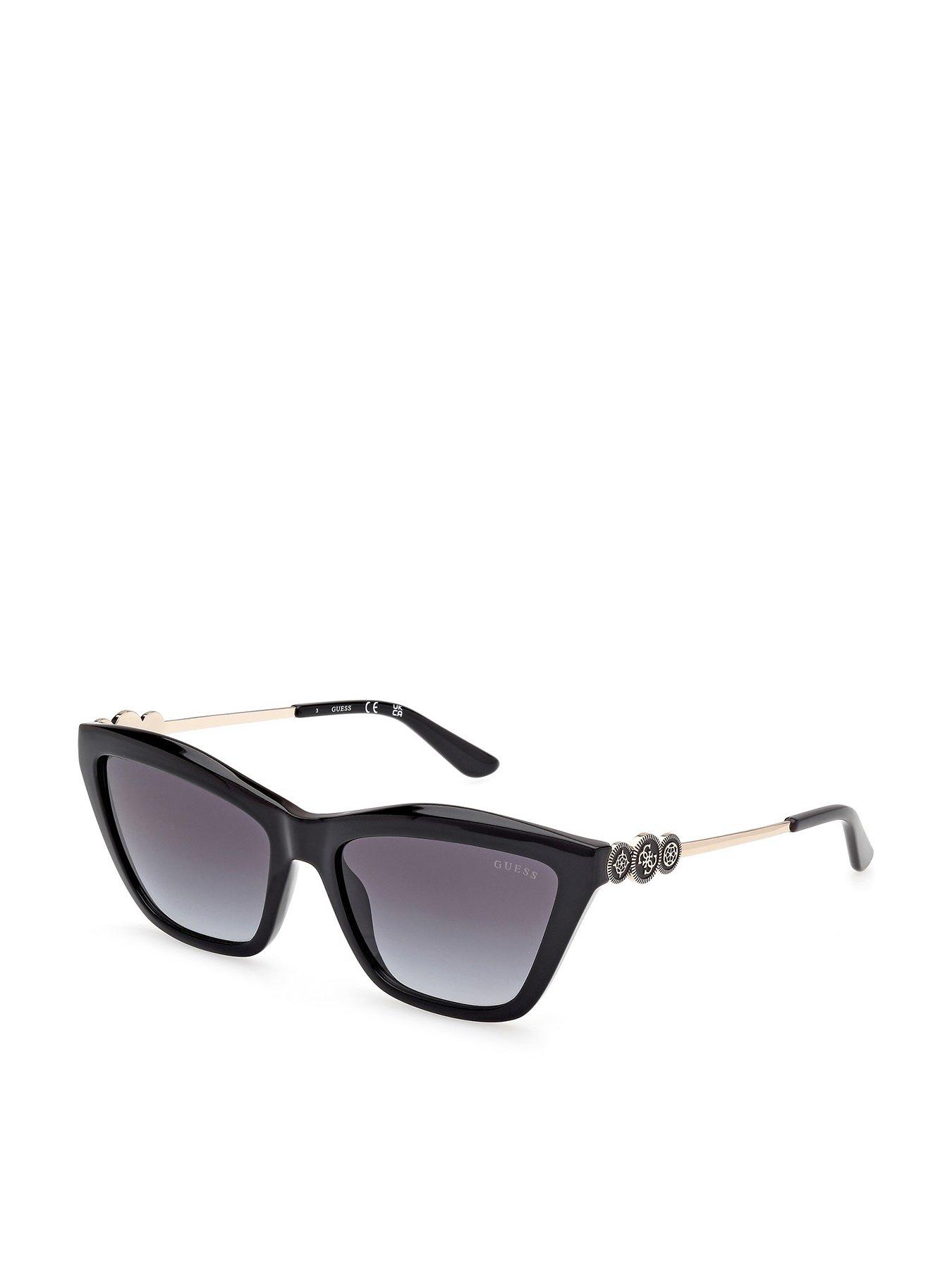 Image 1 of 6 of Guess Rectangular Sunglasses - Black