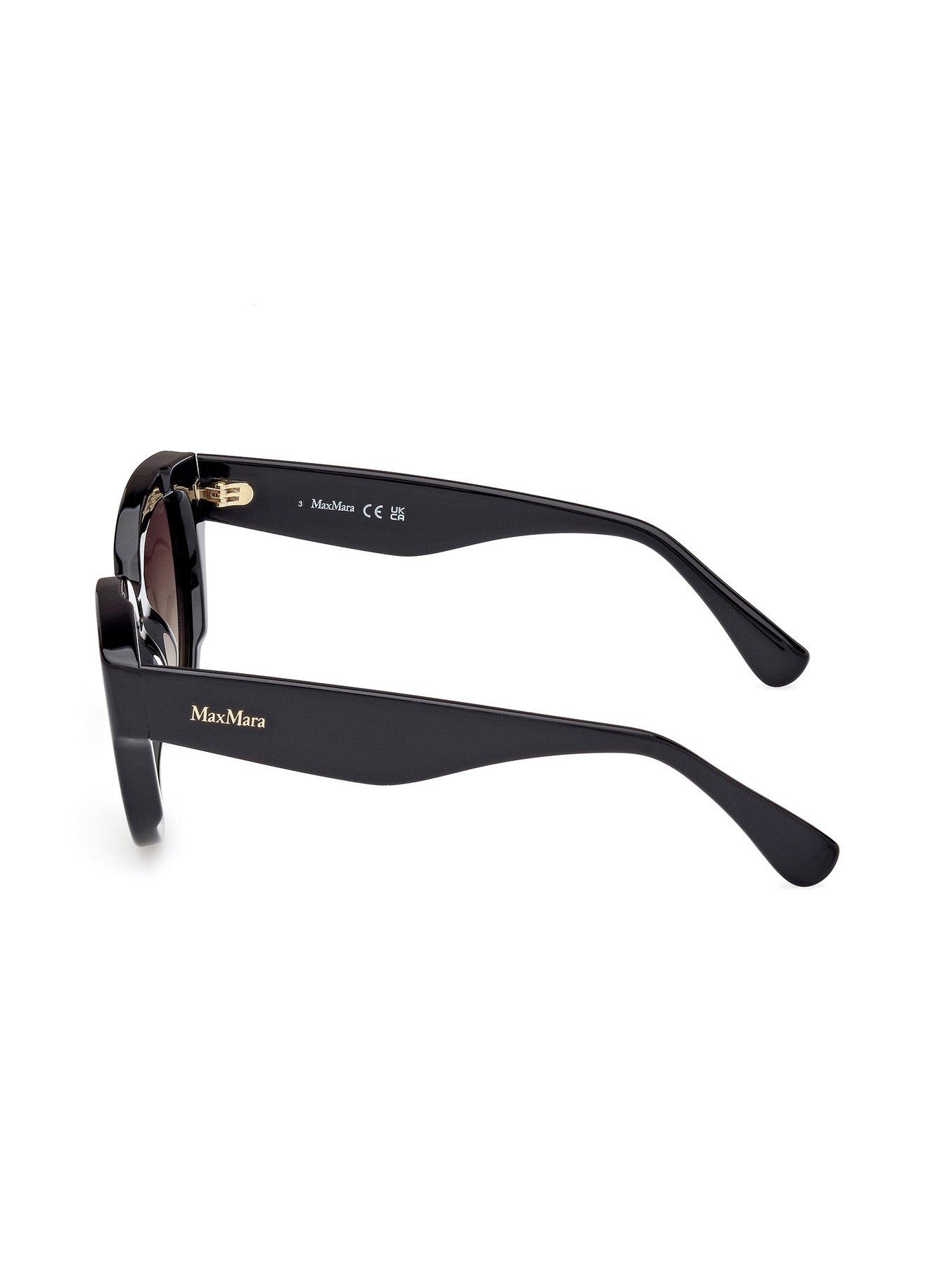 Image 2 of 6 of Max Mara Glimpse Cat Eye Sunglasses - Black