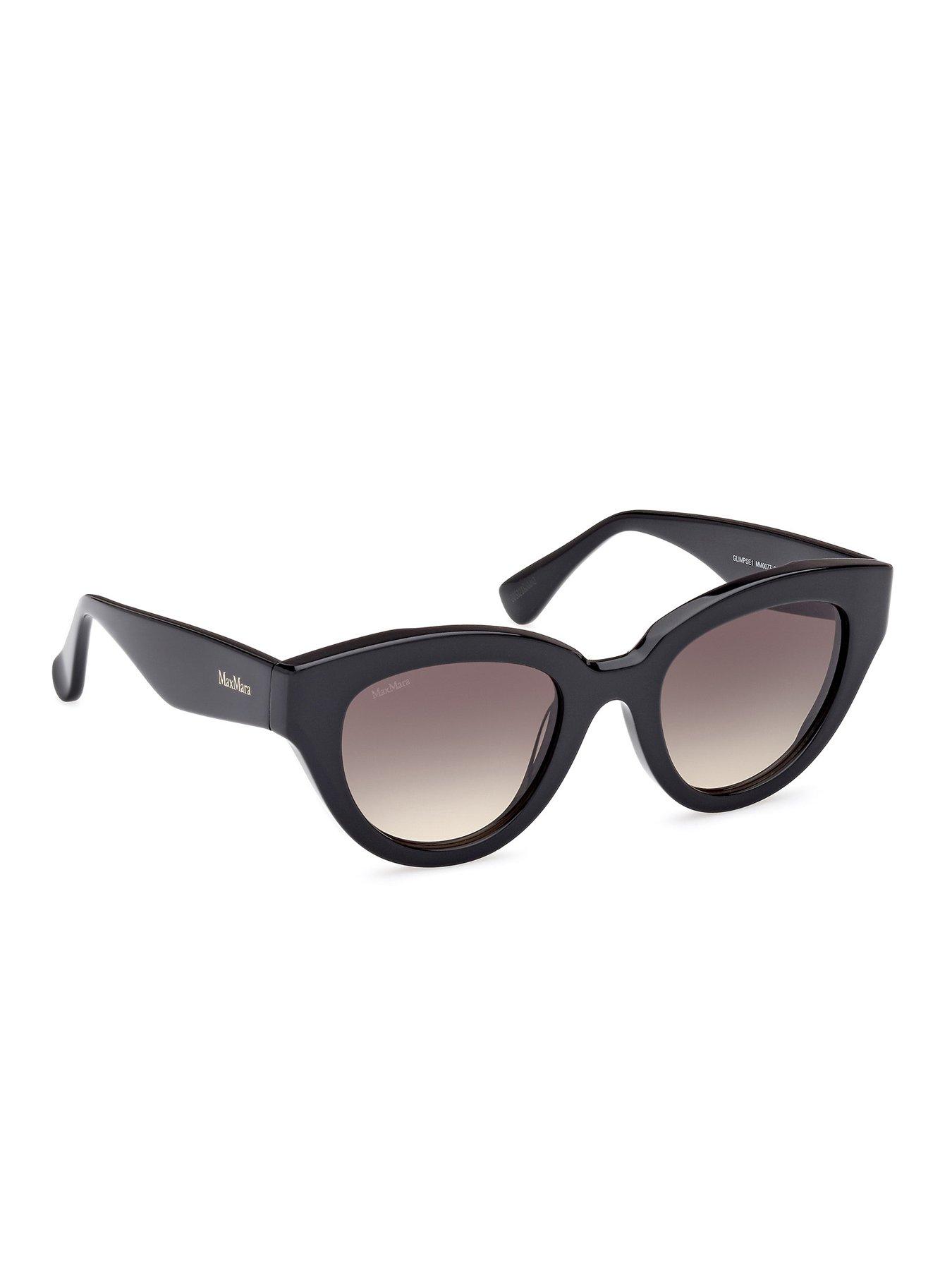 Image 6 of 6 of Max Mara Glimpse Cat Eye Sunglasses - Black