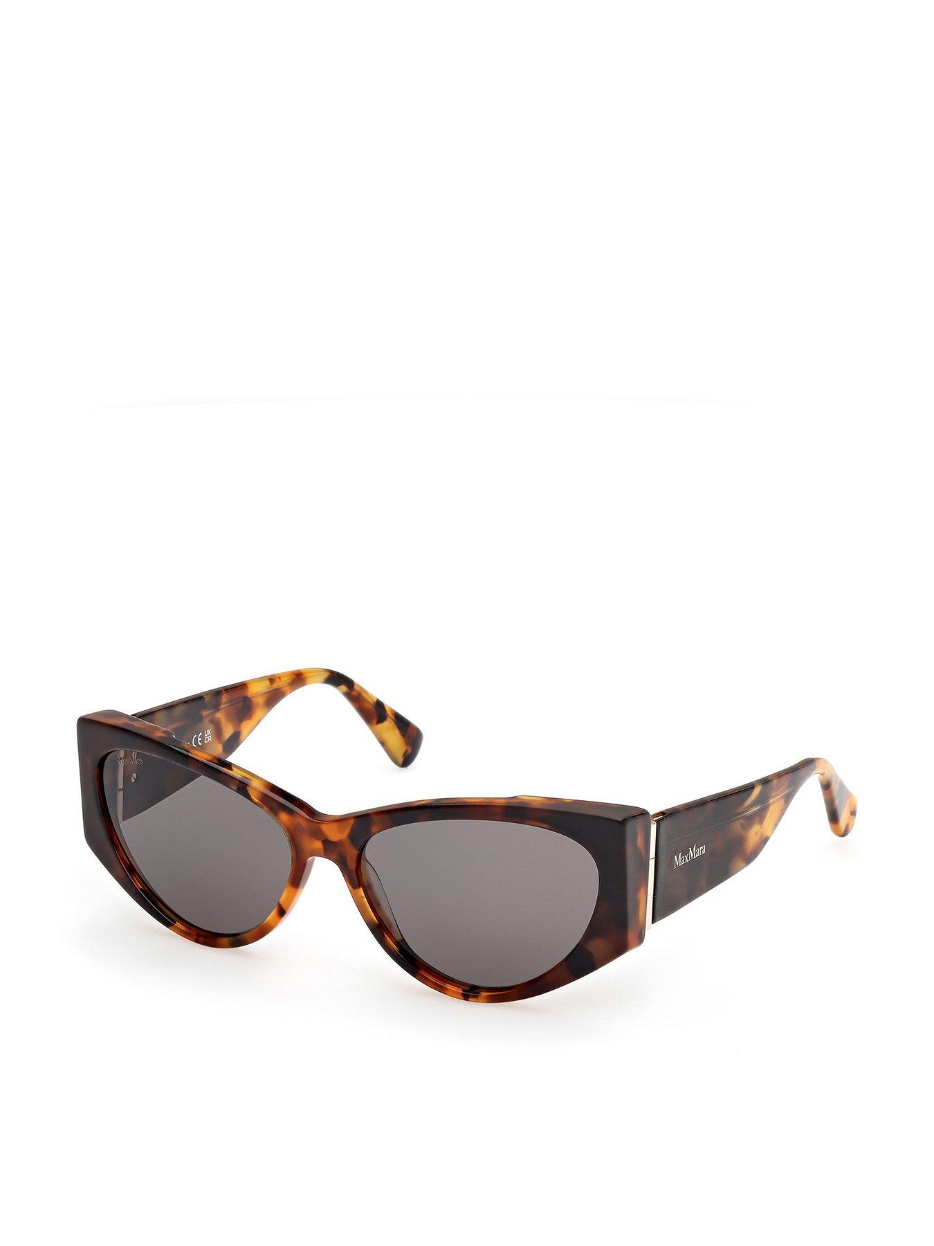 Image 1 of 6 of Max Mara Hinge Cat Eye Sunglasses - Havana