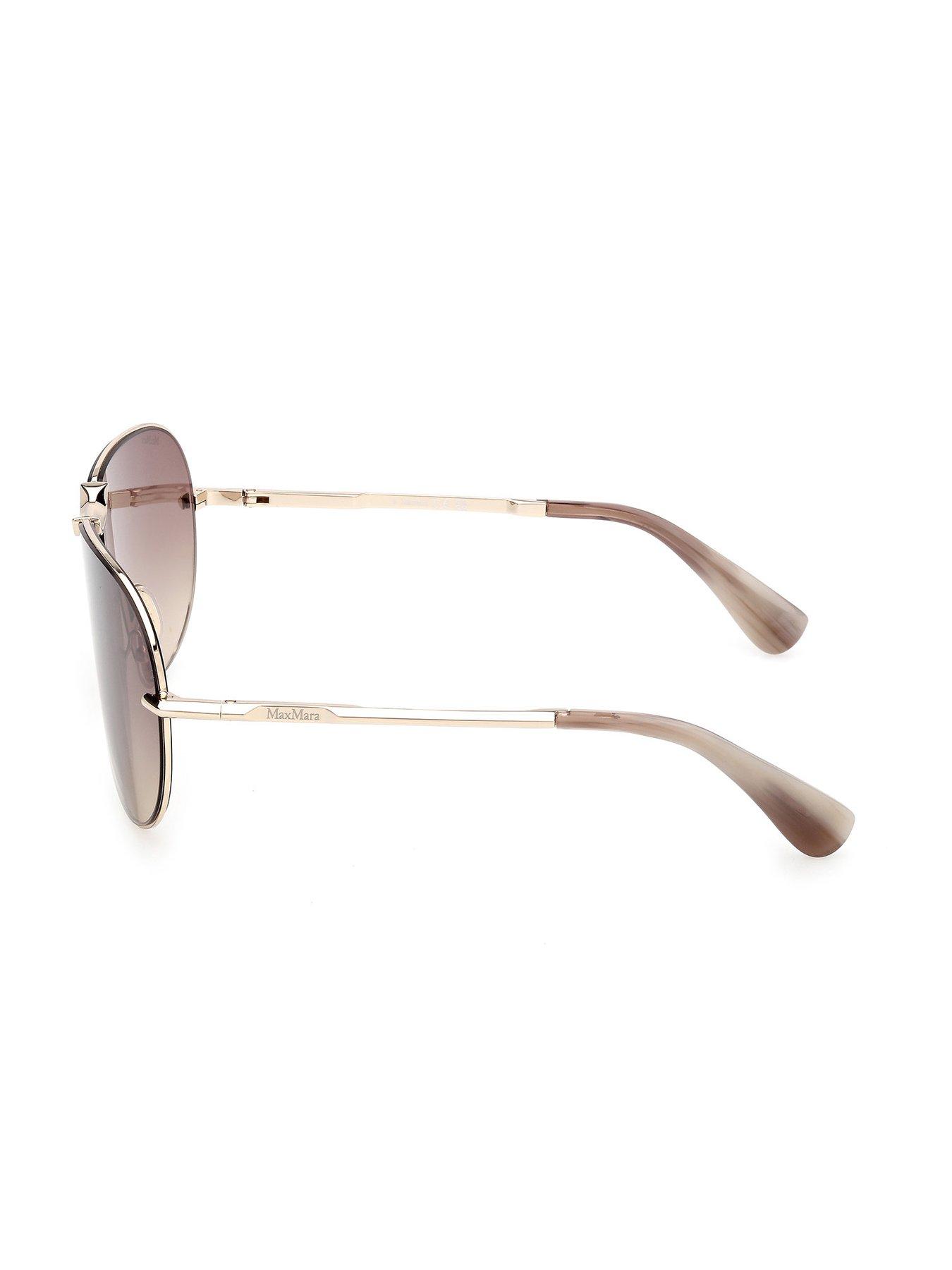 Image 2 of 6 of Max Mara Miller 2 Pilot Sunglasses - Gold