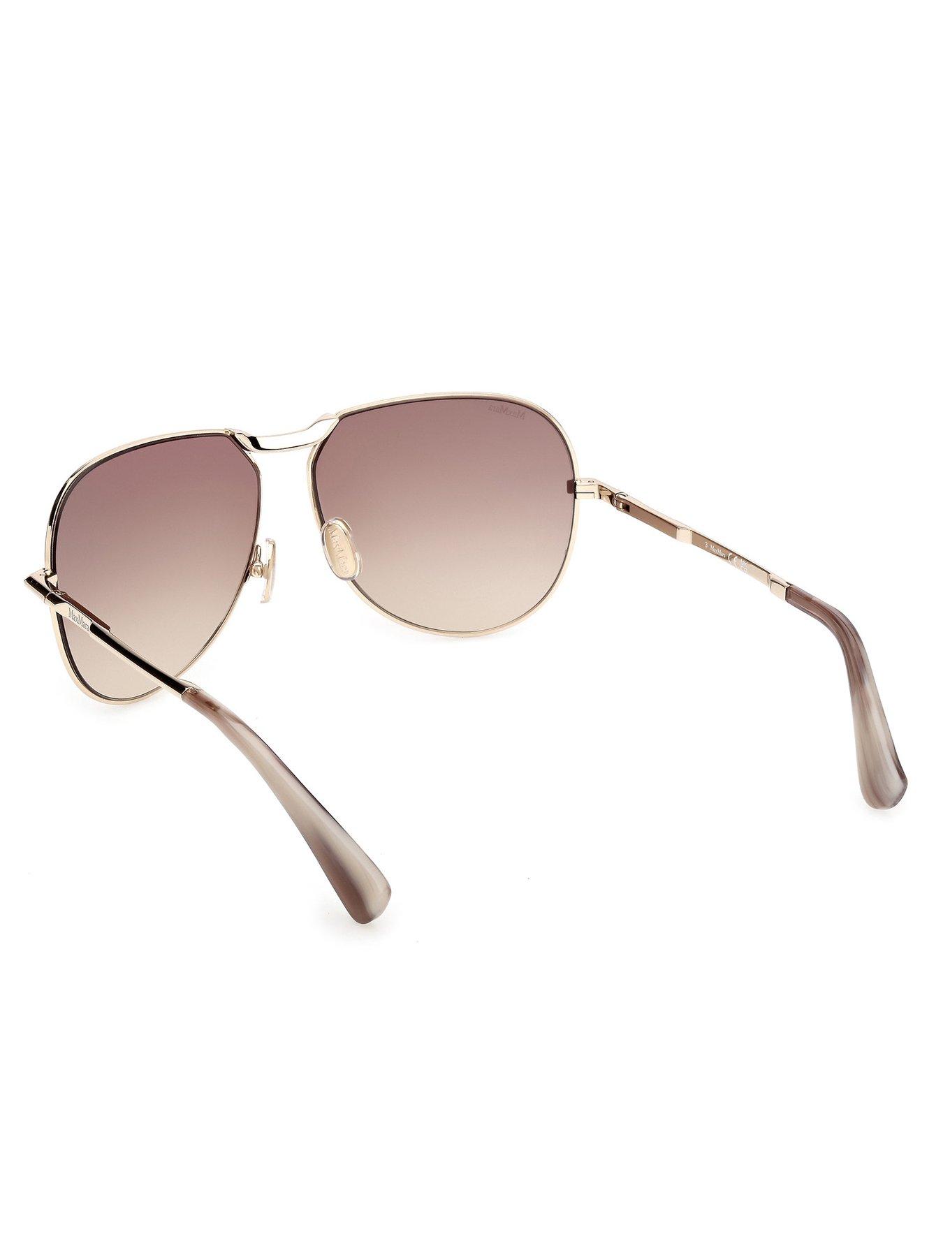 Image 3 of 6 of Max Mara Miller 2 Pilot Sunglasses - Gold
