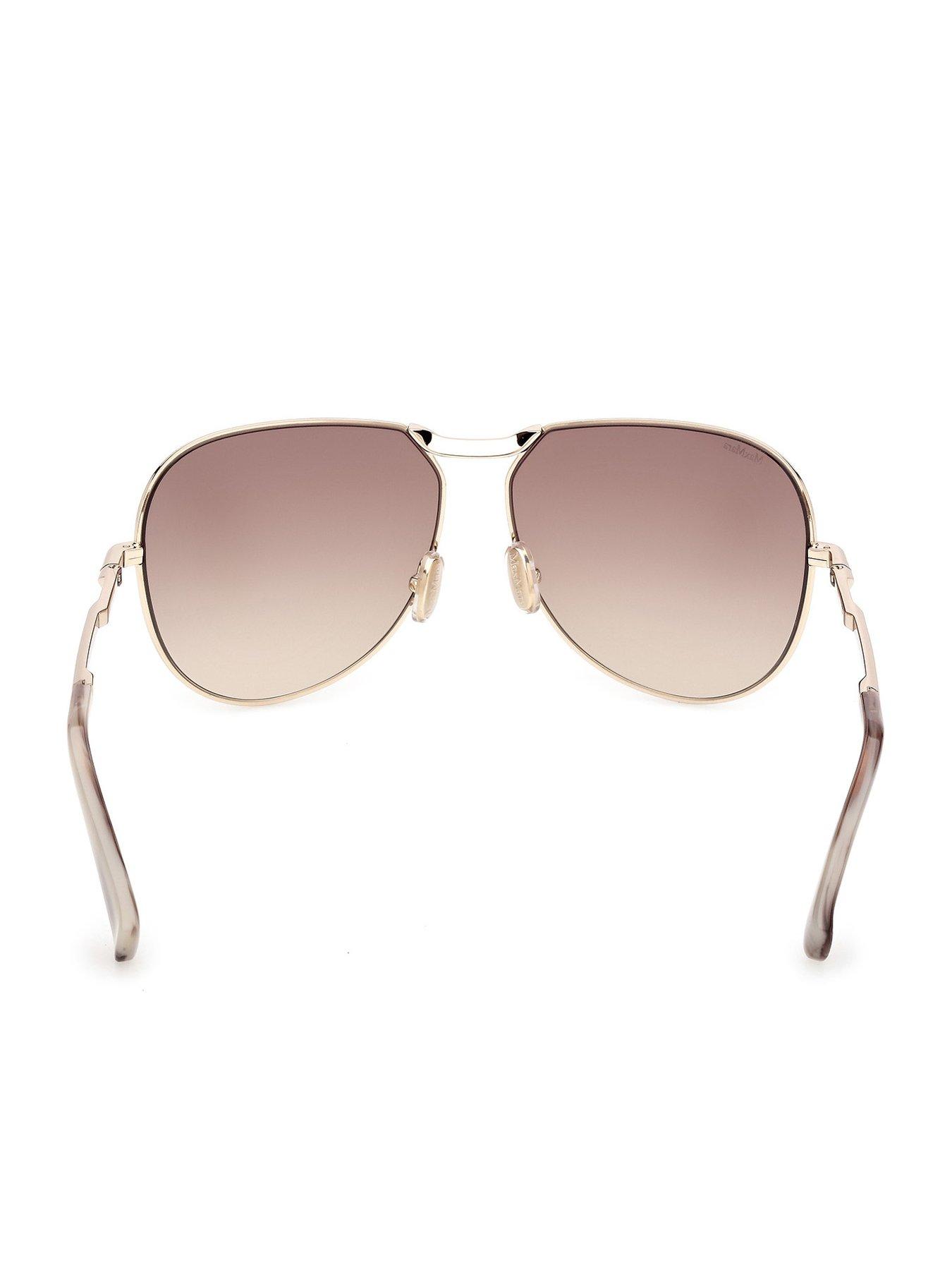 Image 4 of 6 of Max Mara Miller 2 Pilot Sunglasses - Gold