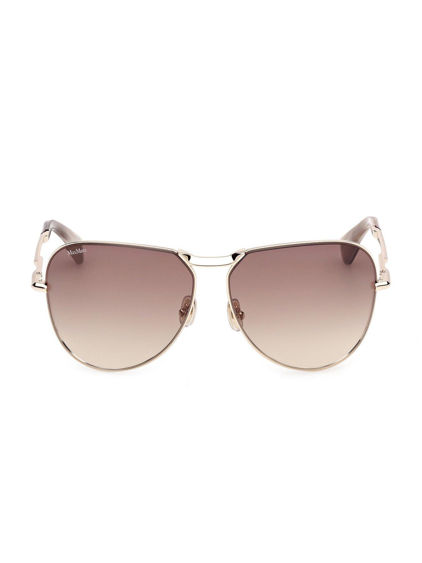 Image 5 of 6 of Max Mara Miller 2 Pilot Sunglasses - Gold