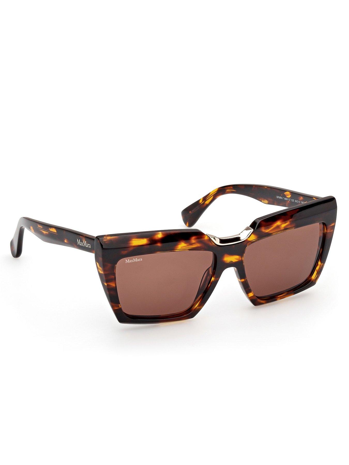 Image 6 of 6 of Max Mara Spark Rectangular Sunglasses - Dark Havana