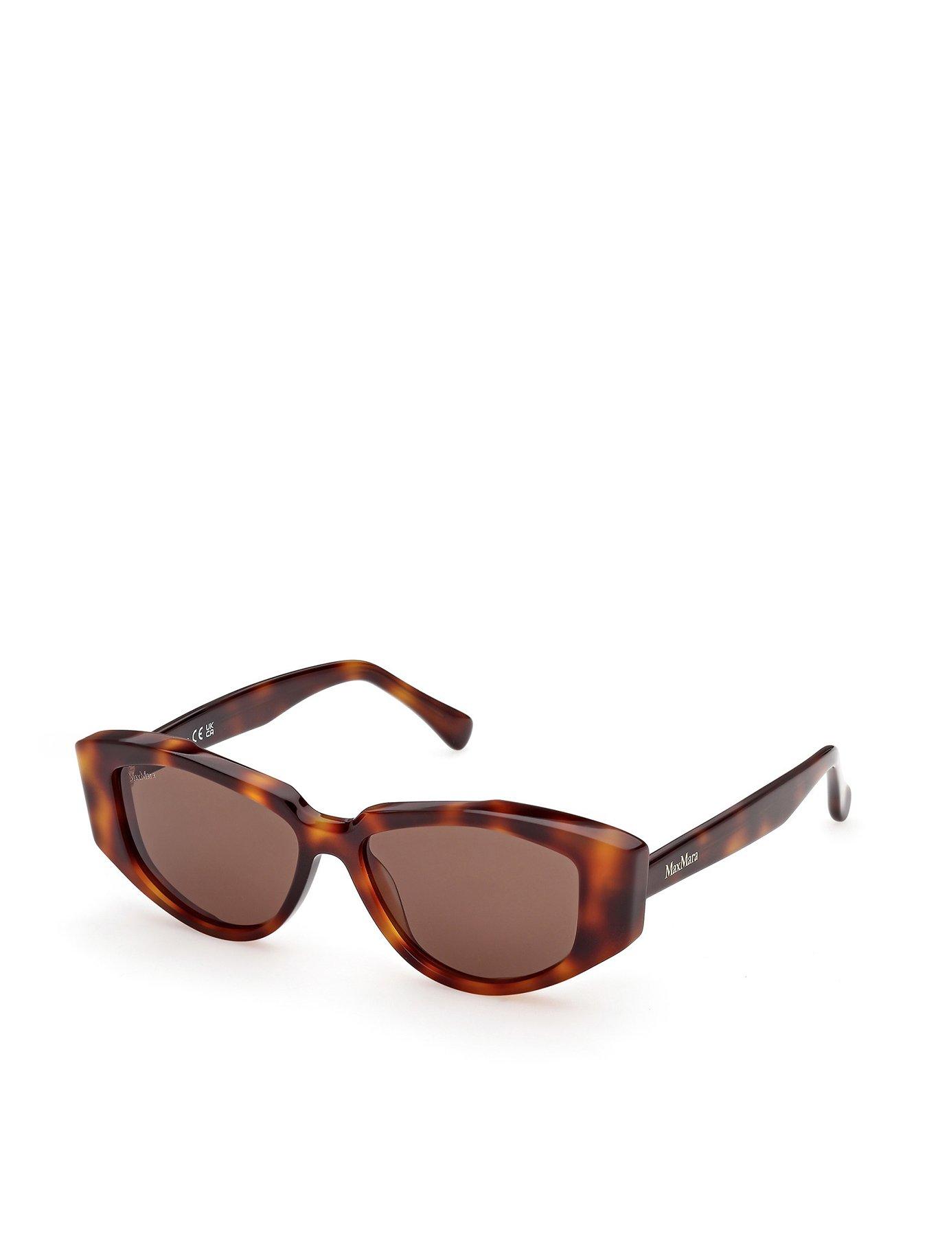 Max Mara Lee 4 Round Sunglasses - Dark Havana