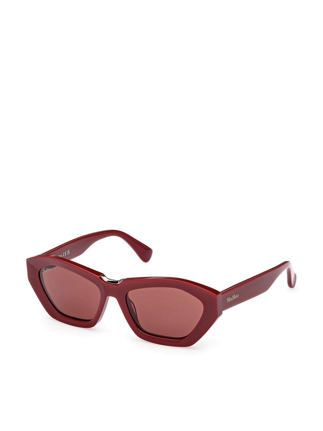 Max Mara Kate Geometric Sunglasses - Shiny Bordeaux