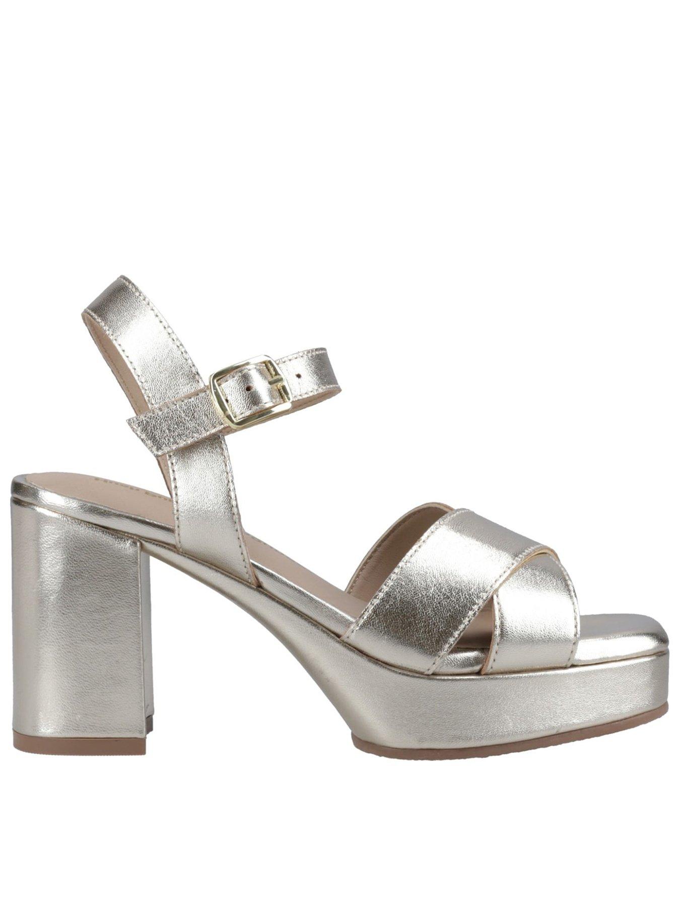 Image 1 of 5 of Hush Puppies Ophelia Heel-gold Leather