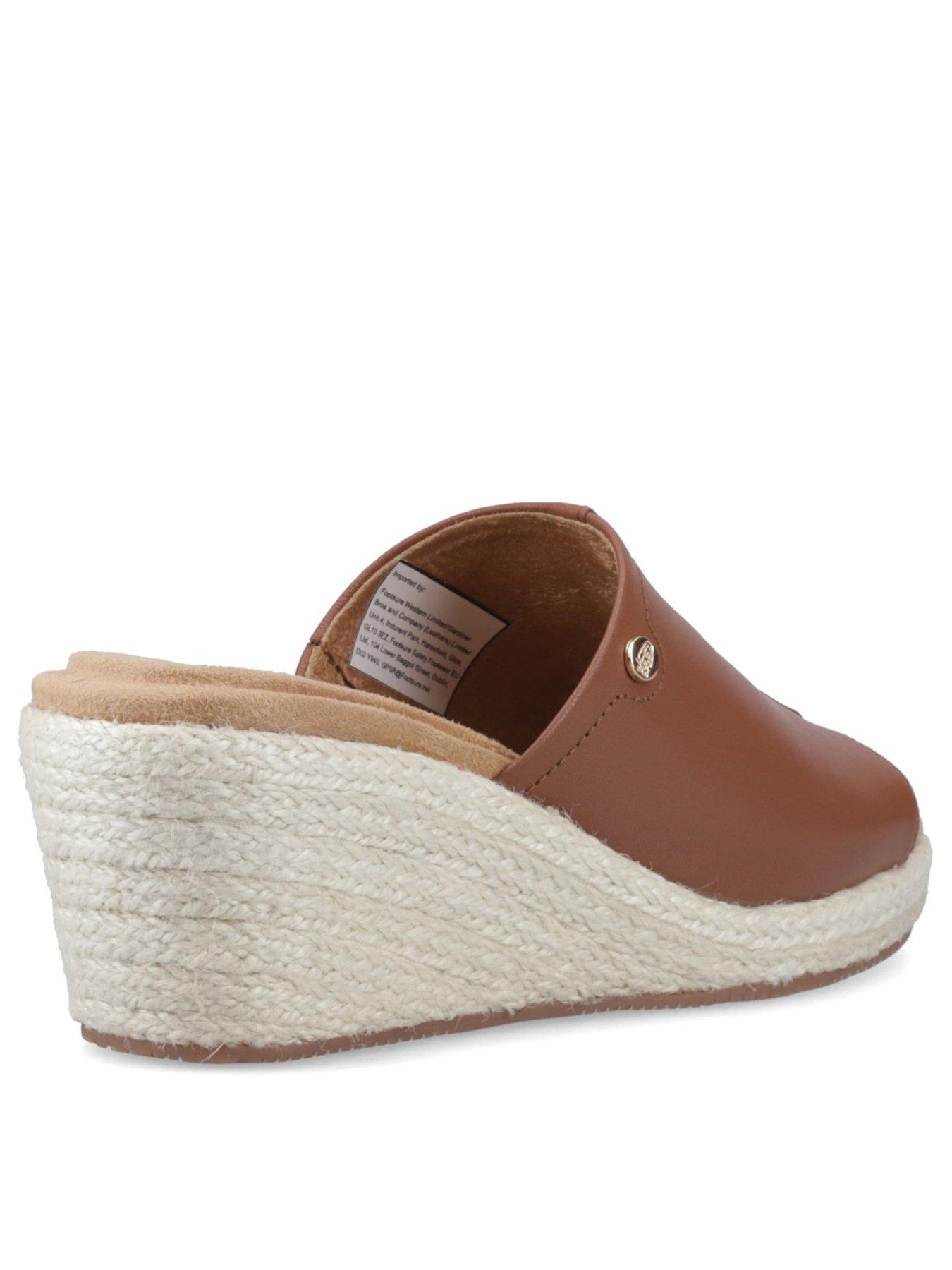 Image 3 of 5 of Hush Puppies Willow Rattan Slide Wedge Sandals&nbsp;- Tan