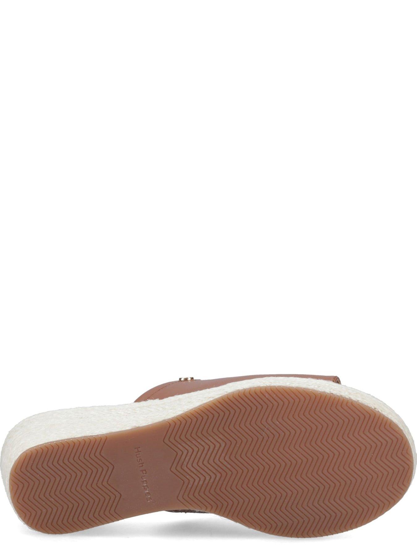 Image 5 of 5 of Hush Puppies Willow Rattan Slide Wedge Sandals&nbsp;- Tan