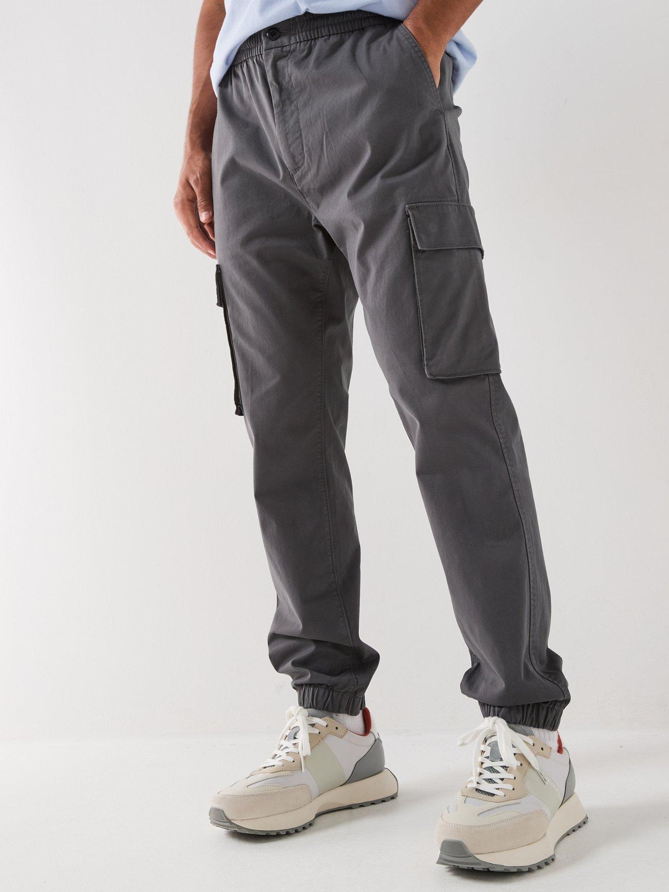 Calvin Klein Jeans Skinny Cotton Cargo Trousers - Grey