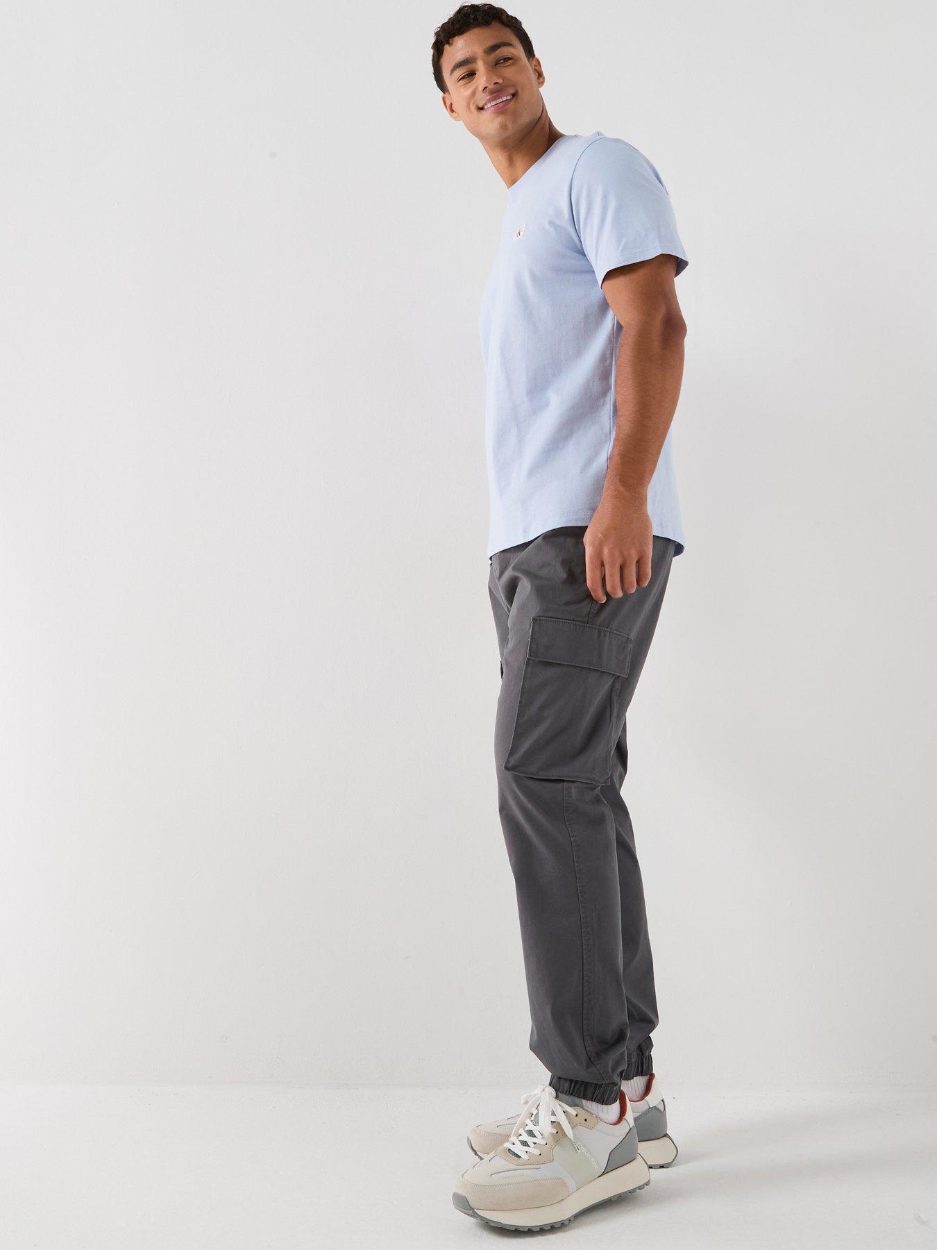 Image 5 of 5 of Calvin Klein Jeans Skinny Cotton Cargo Trousers - Grey