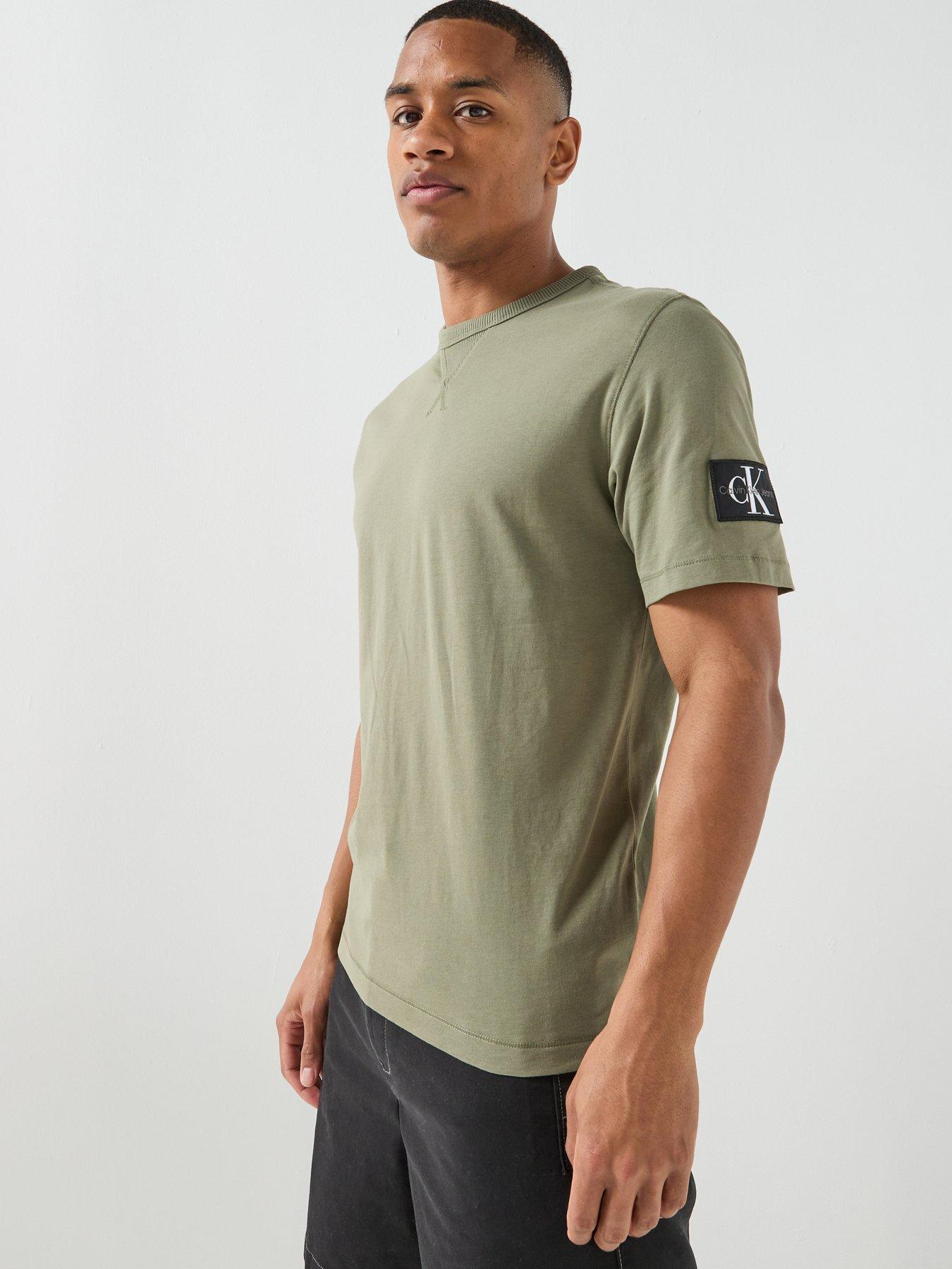 Calvin Klein Jeans Badge T-Shirt, Green, Size 2Xl, Men