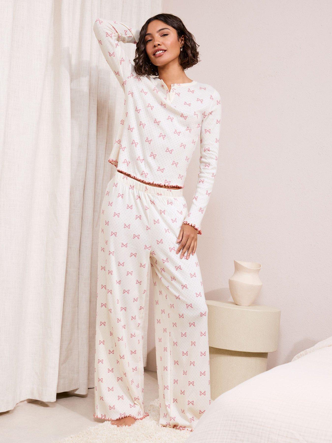 Friends Like These Bow Pointelle PJ Set - Multi