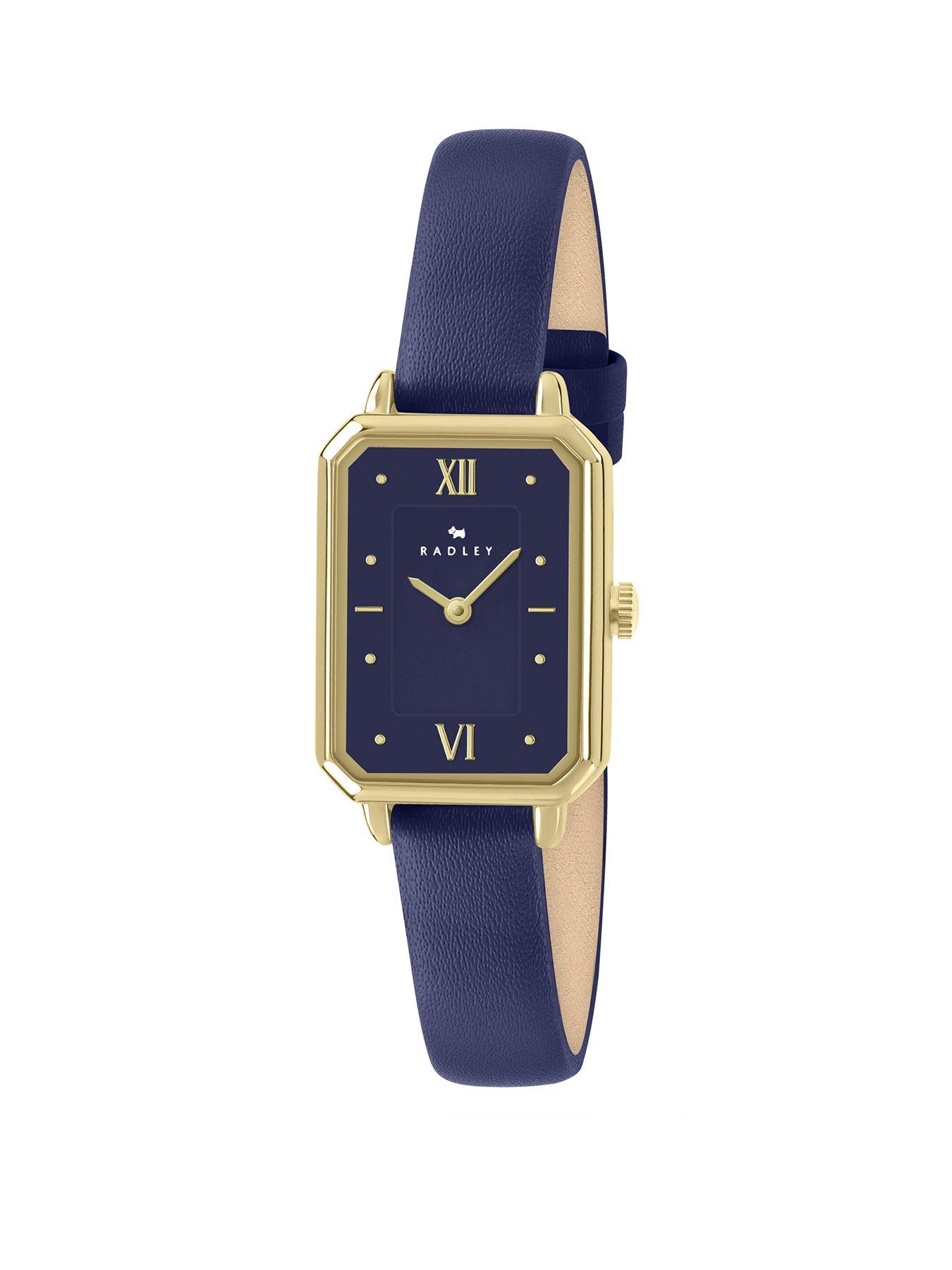 Radley Dawes Avenue Gold Plated Case Ink  Leather Strap Watch