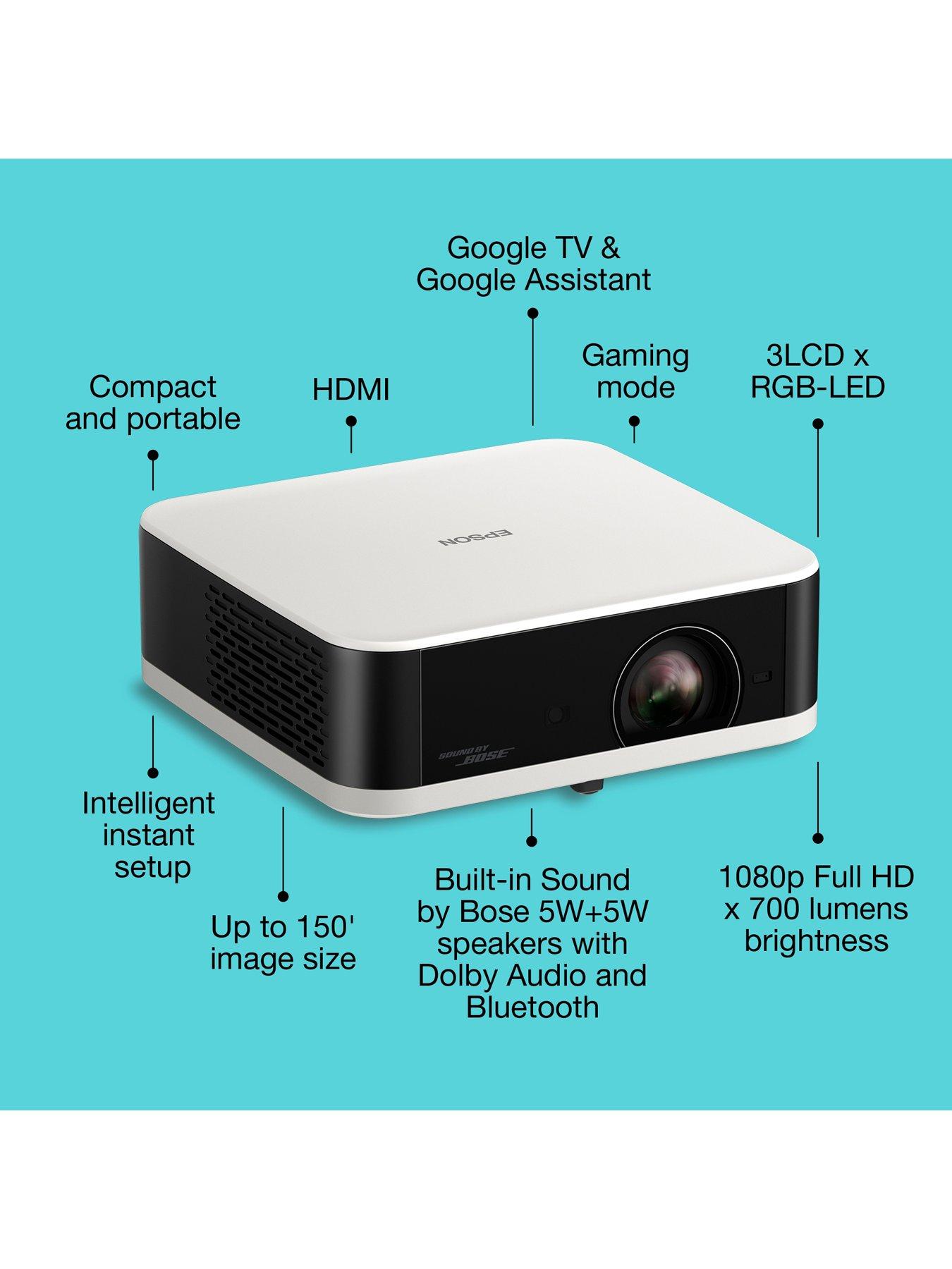 Image 2 of 7 of Epson EF-61W Lifestudio Pop EF-61W Diamond White, Portable Smart Projector