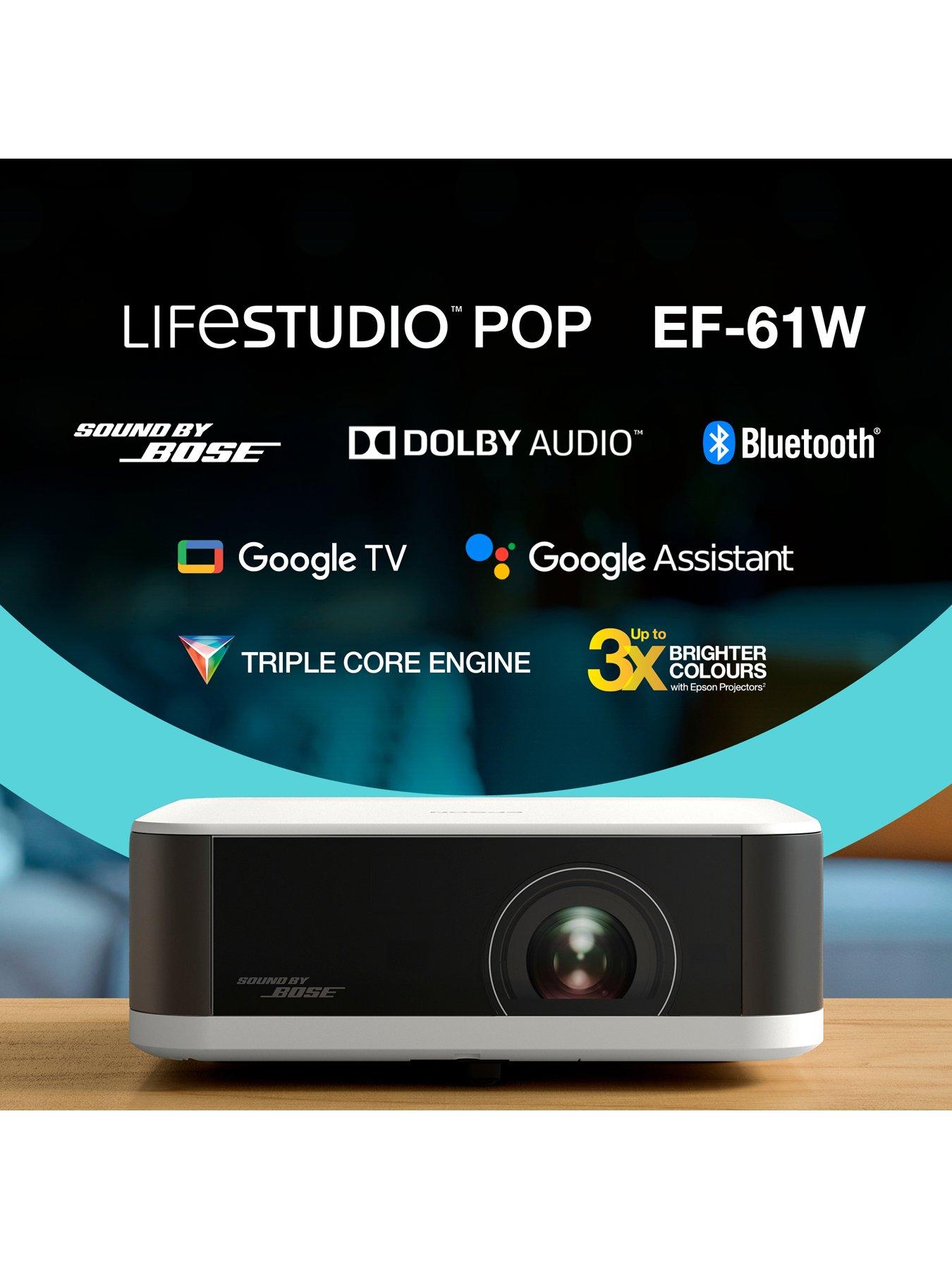 Image 3 of 7 of Epson EF-61W Lifestudio Pop EF-61W Diamond White, Portable Smart Projector