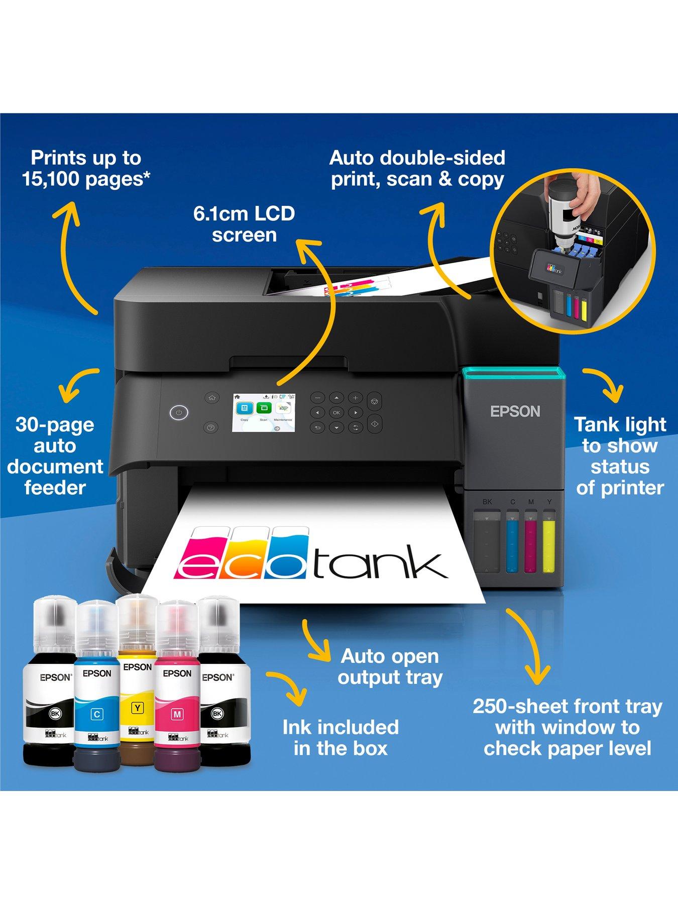 Image 7 of 7 of Epson EcoTank ET-3950 A4 Multifunction Wi-Fi Ink Tank Printer, With Up To 3 Years Of Ink Included