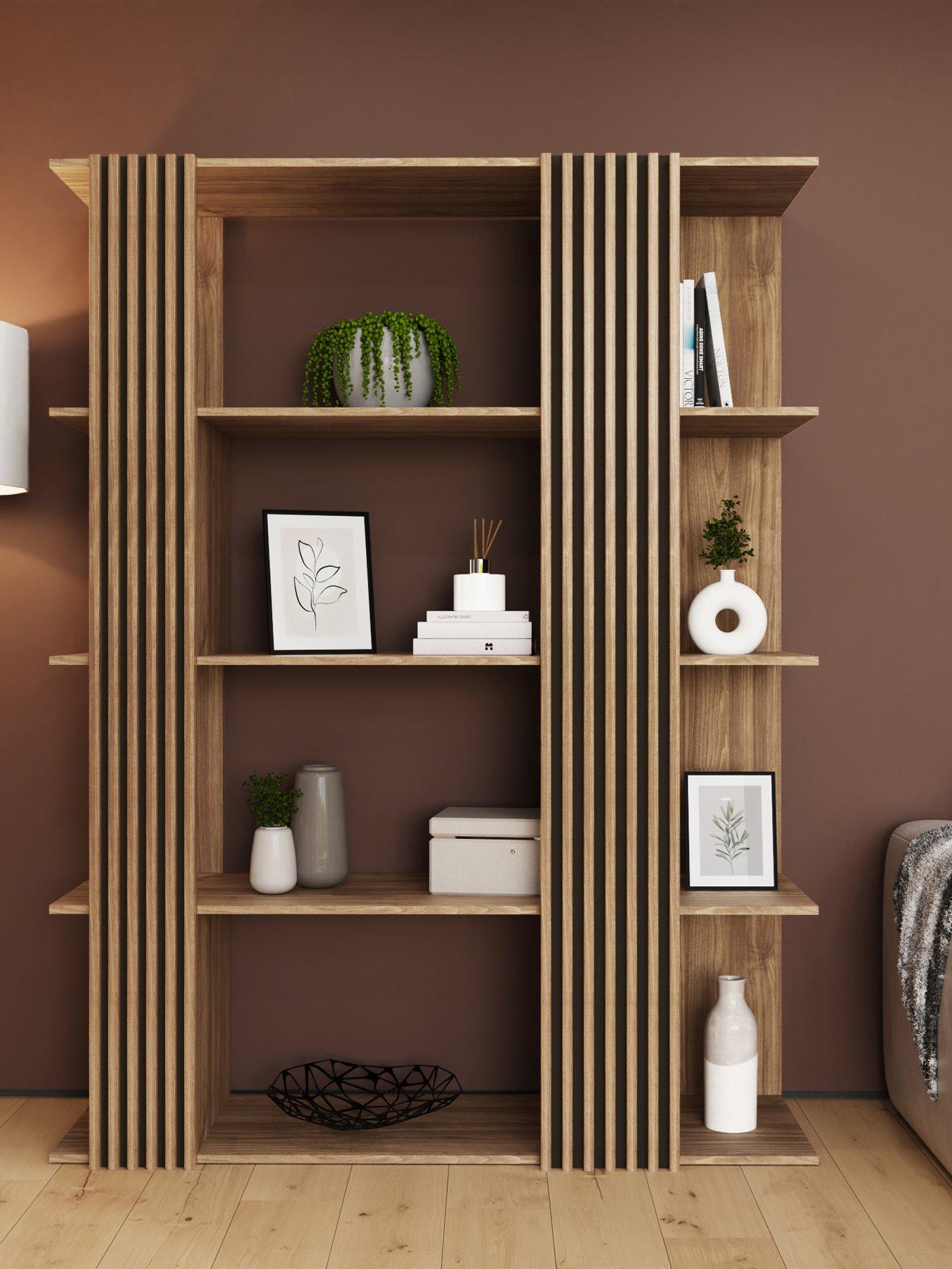 Image 1 of 7 of GFW Rowen Bookshelf Display Unit - Oak/Black -&nbsp;FSC&reg; Certified