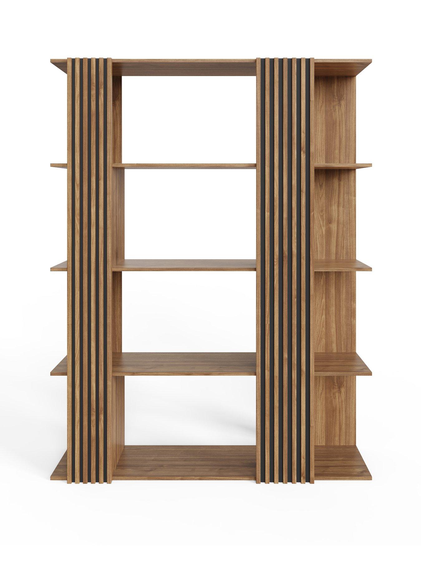 Image 2 of 7 of GFW Rowen Bookshelf Display Unit - Oak/Black -&nbsp;FSC&reg; Certified