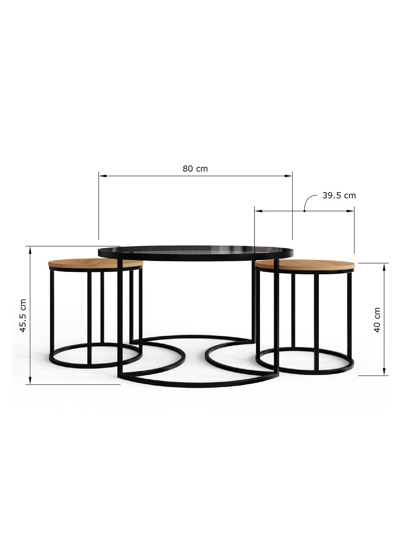 Image 7 of 7 of GFW Femi Set Of 3 Round&nbsp;Nesting Tables