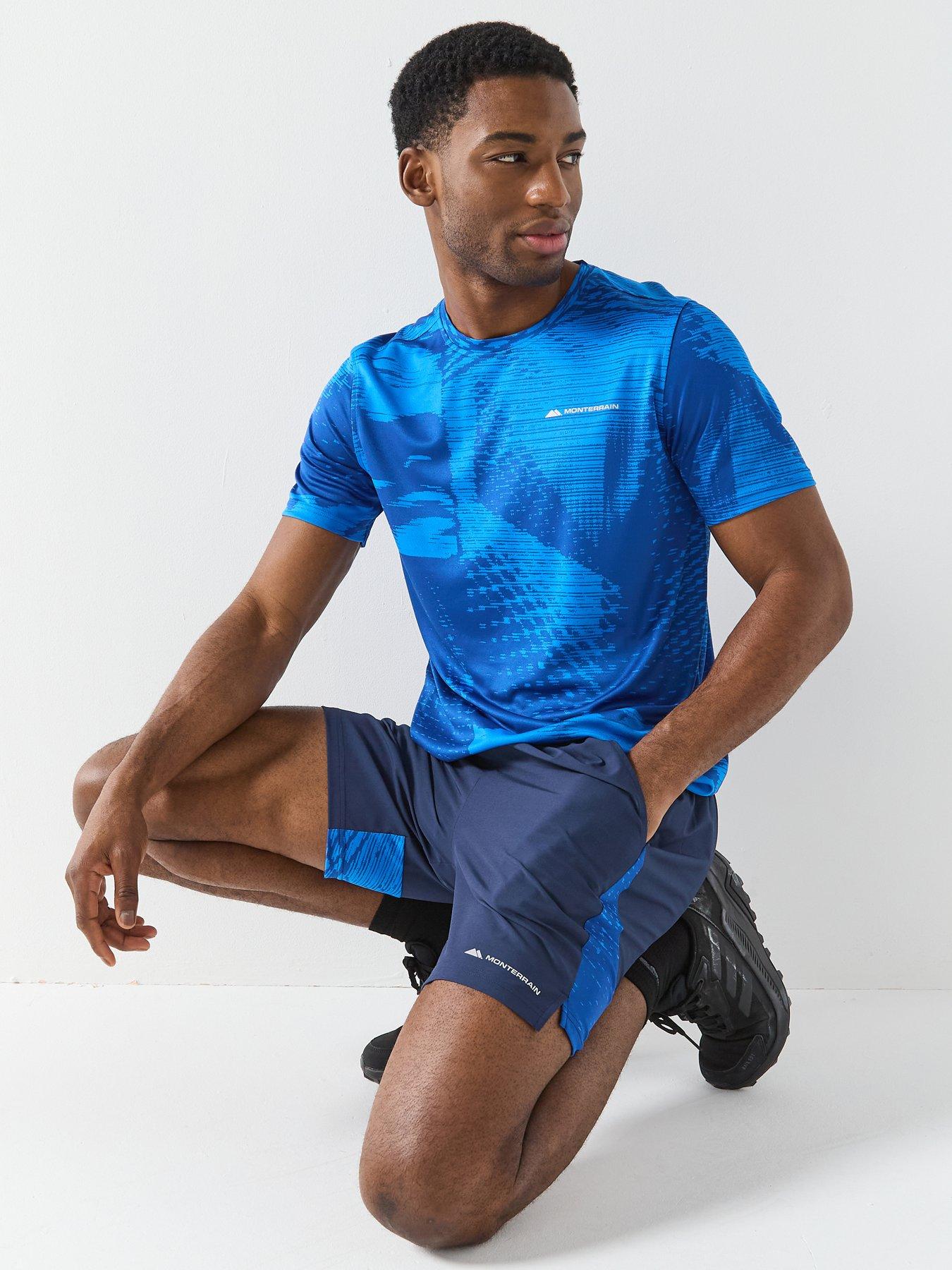 Monterrain Mens Divide Jacquard Tee - Blue