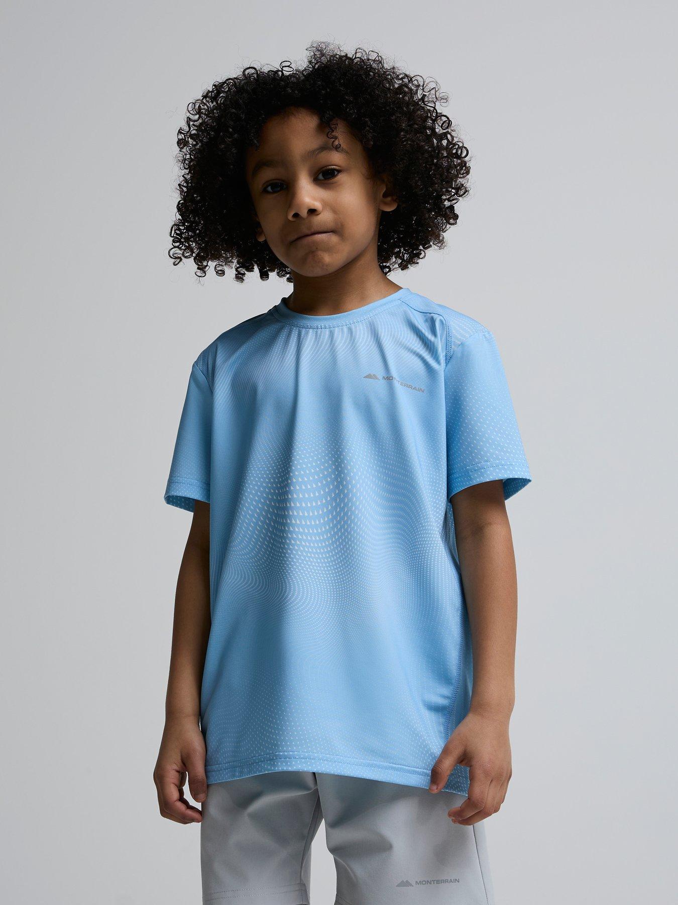 Image 1 of 3 of Monterrain Kids Fortitude T-Shirt &amp; Short Set - Blue