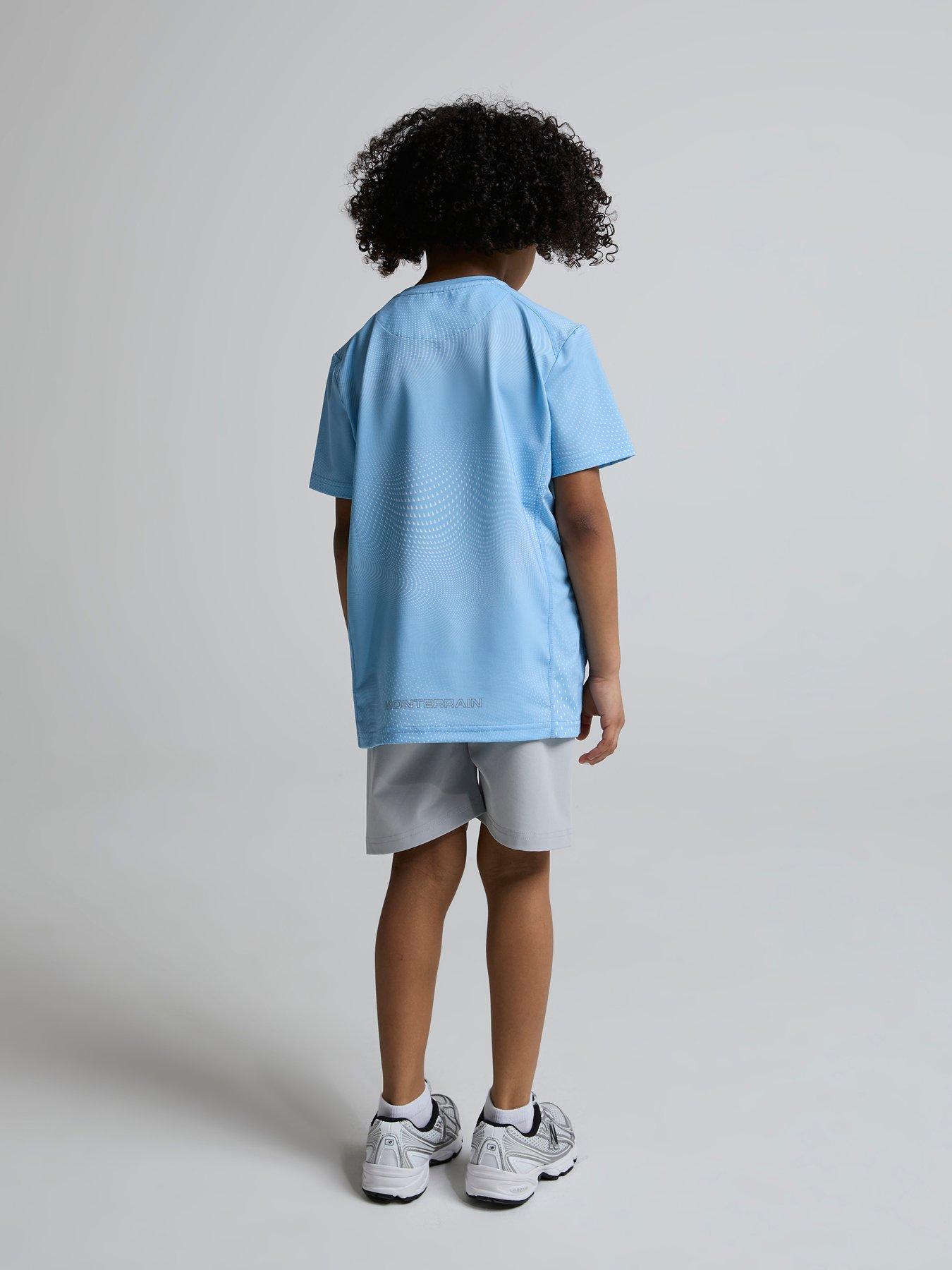 Image 2 of 3 of Monterrain Kids Fortitude T-Shirt &amp; Short Set - Blue