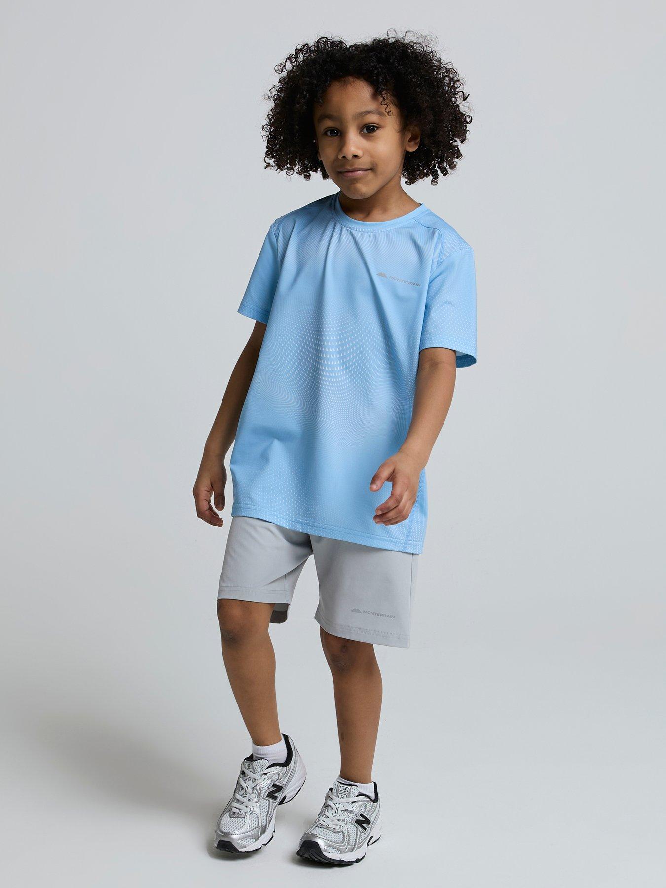 Image 3 of 3 of Monterrain Kids Fortitude T-Shirt &amp; Short Set - Blue
