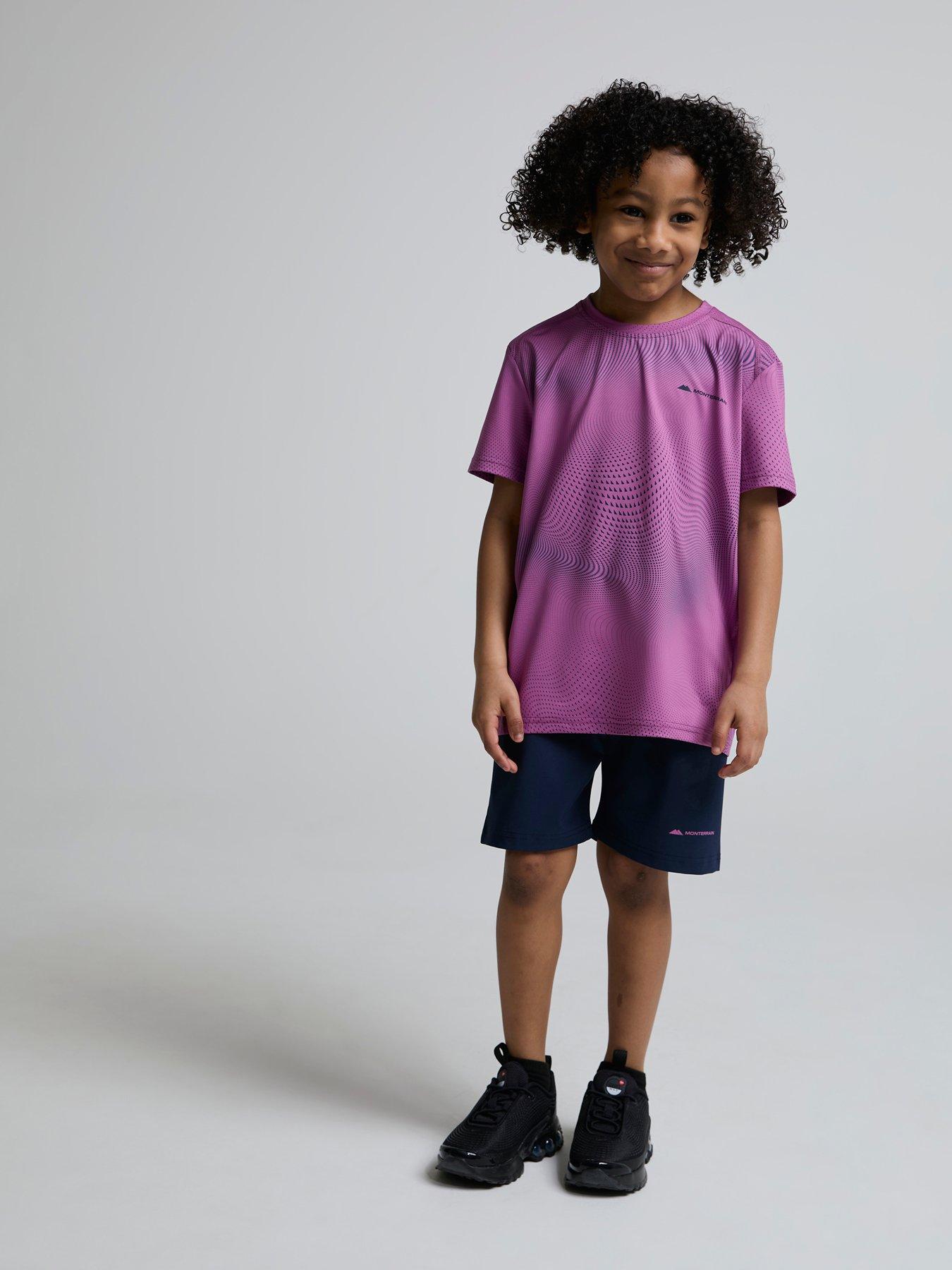 Image 1 of 3 of Monterrain Kids Fortitude T-shirt &amp; Short Set - Pink