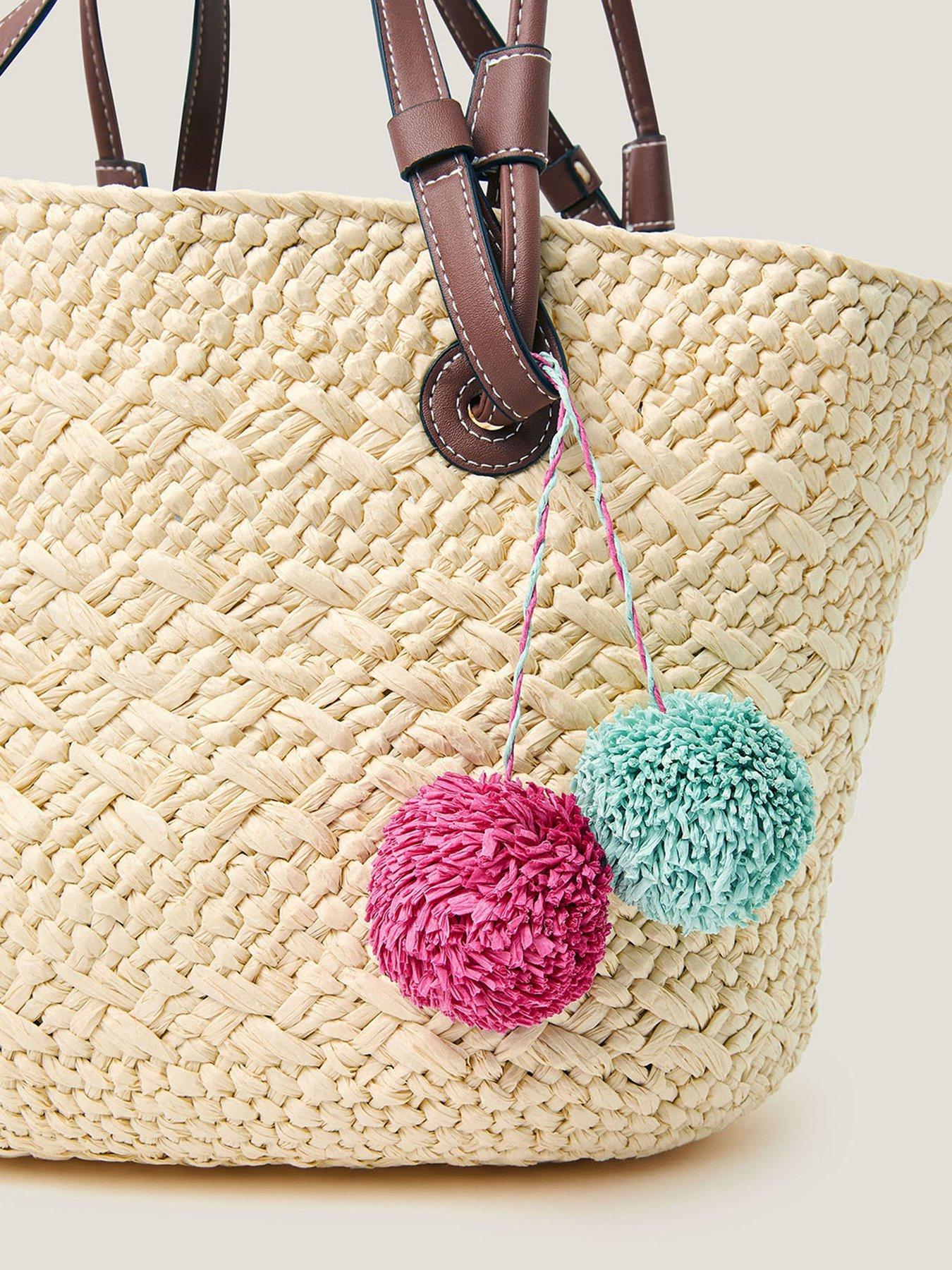 Image 5 of 5 of Monsoon Yvie Woven Raffia Basket Bag - Cream