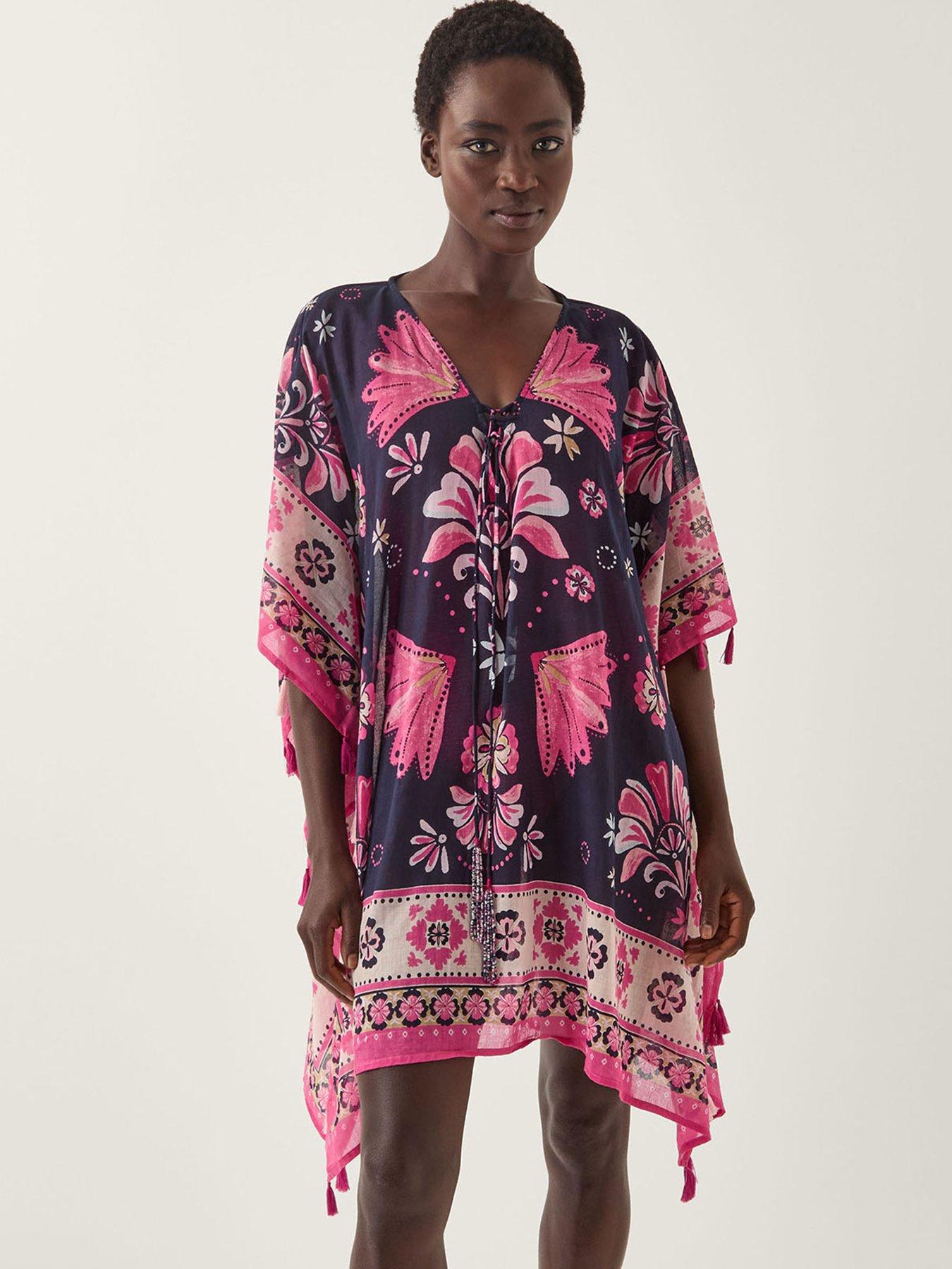 Monsoon Abbie Floral Cover Up - Blue