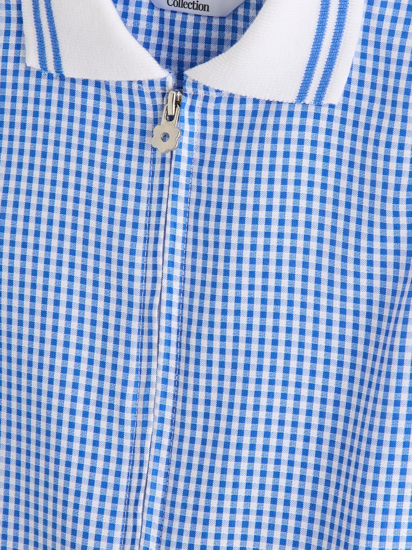Image 4 of 5 of The Very Collection Gingham School Dress - Blue