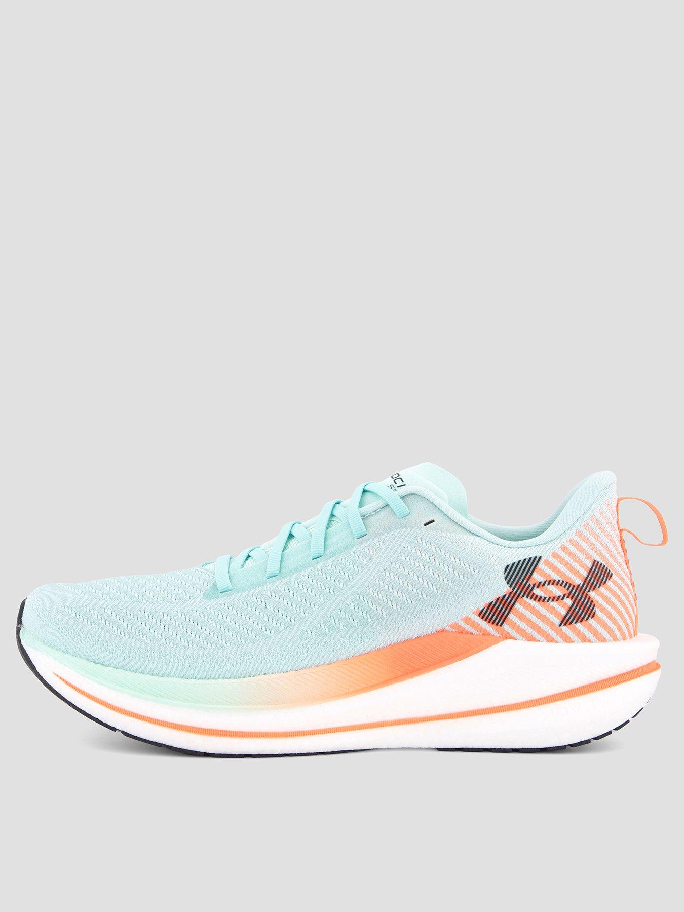 Image 1 of 7 of UNDER ARMOUR Mens Velociti Speed Running Shoes - Refresh Mint / White / Electric Tangerine