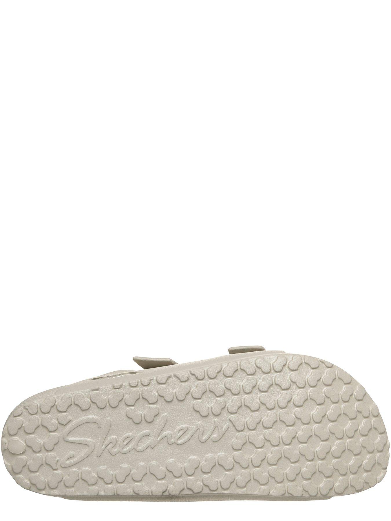 Image 4 of 5 of Skechers Arch Fit Cali Breeze 2.0 Gold Star Molded Double Band Sliders With Buckles - Beige